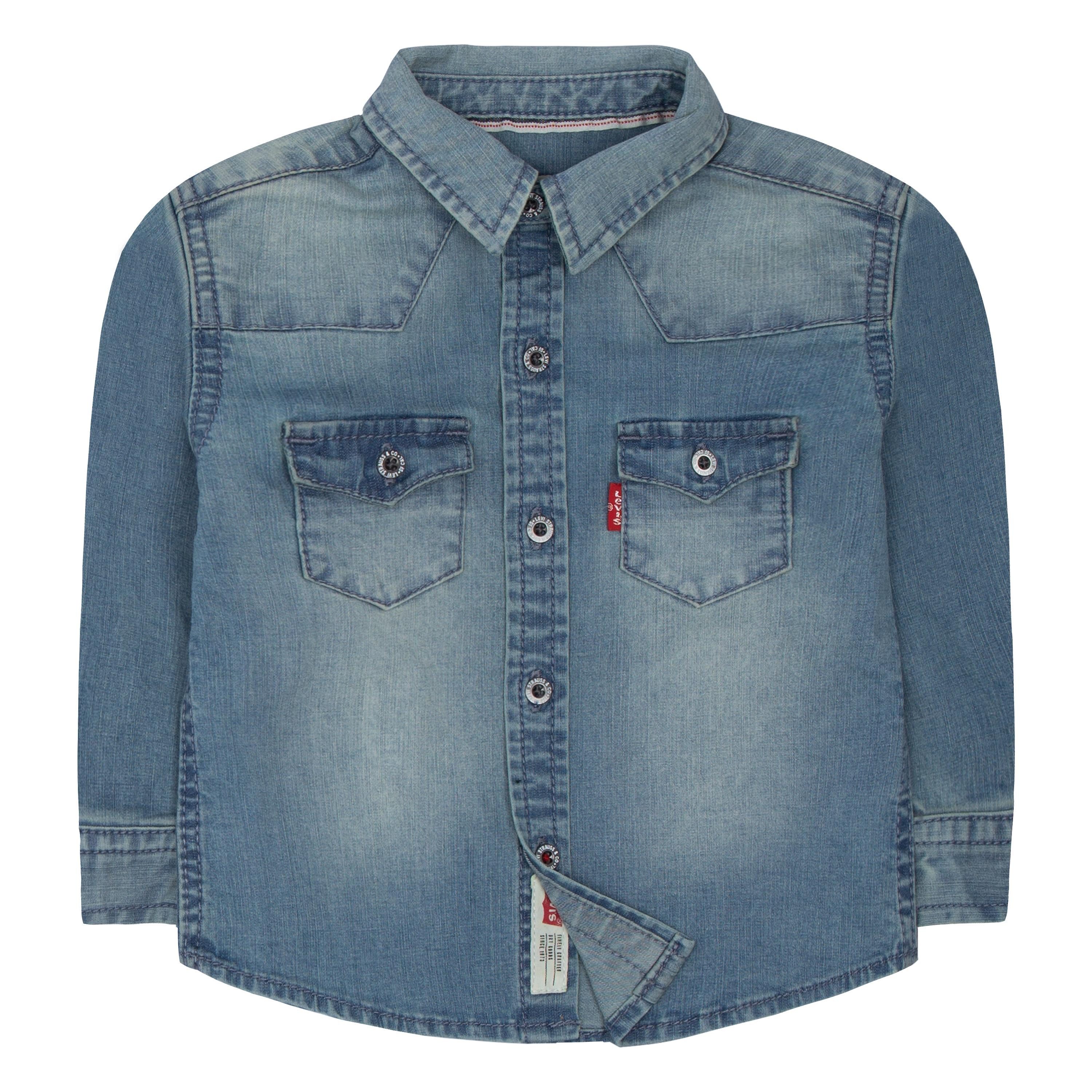 Levi's Kidswear Overhemd met lange mouwen LVB-BARSTOW WESTERN SHIRT in jeans-look voor baby jongens