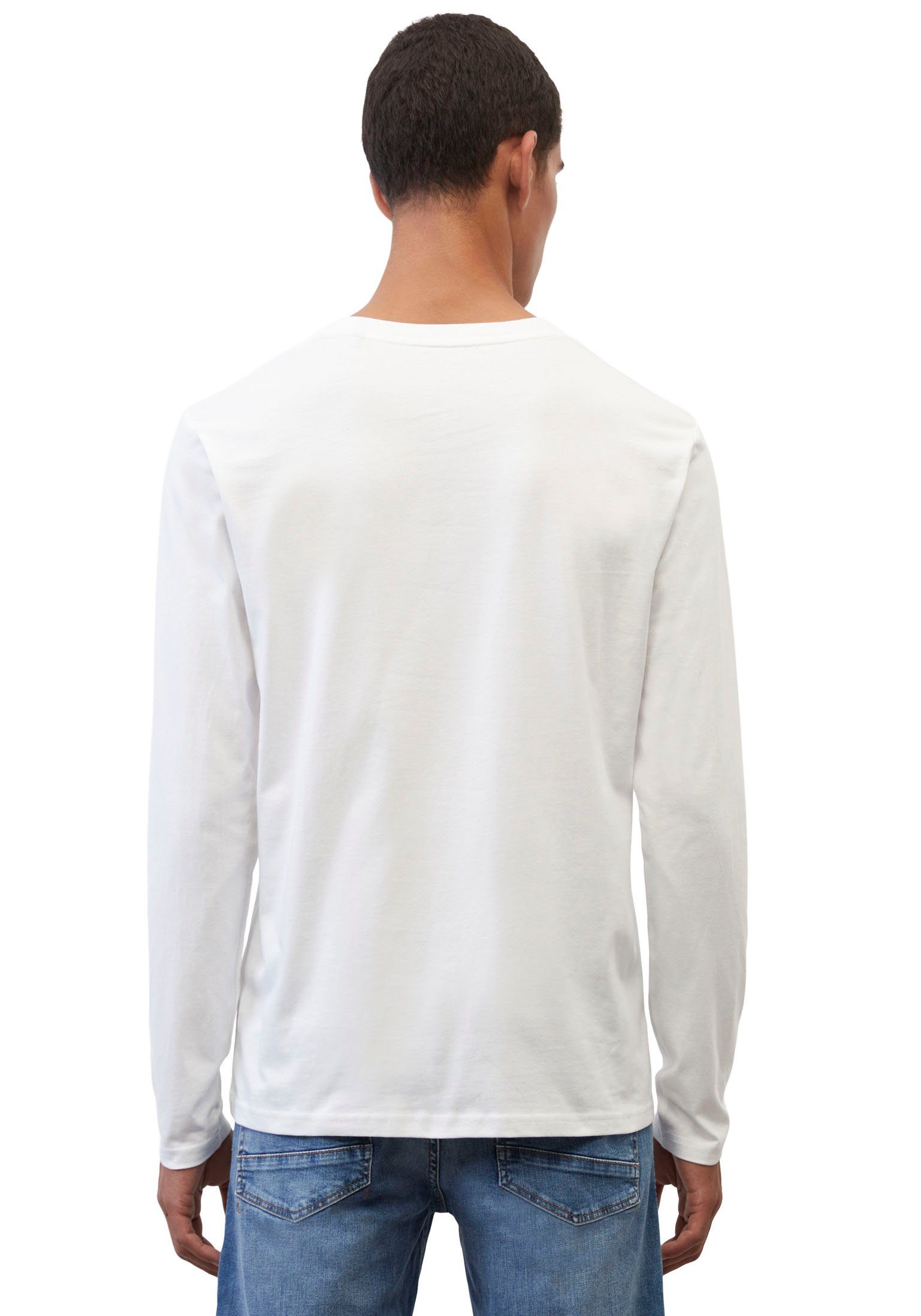 Marc O'Polo Shirt met lange mouwen met subtiele logo-print aan de voorkant
