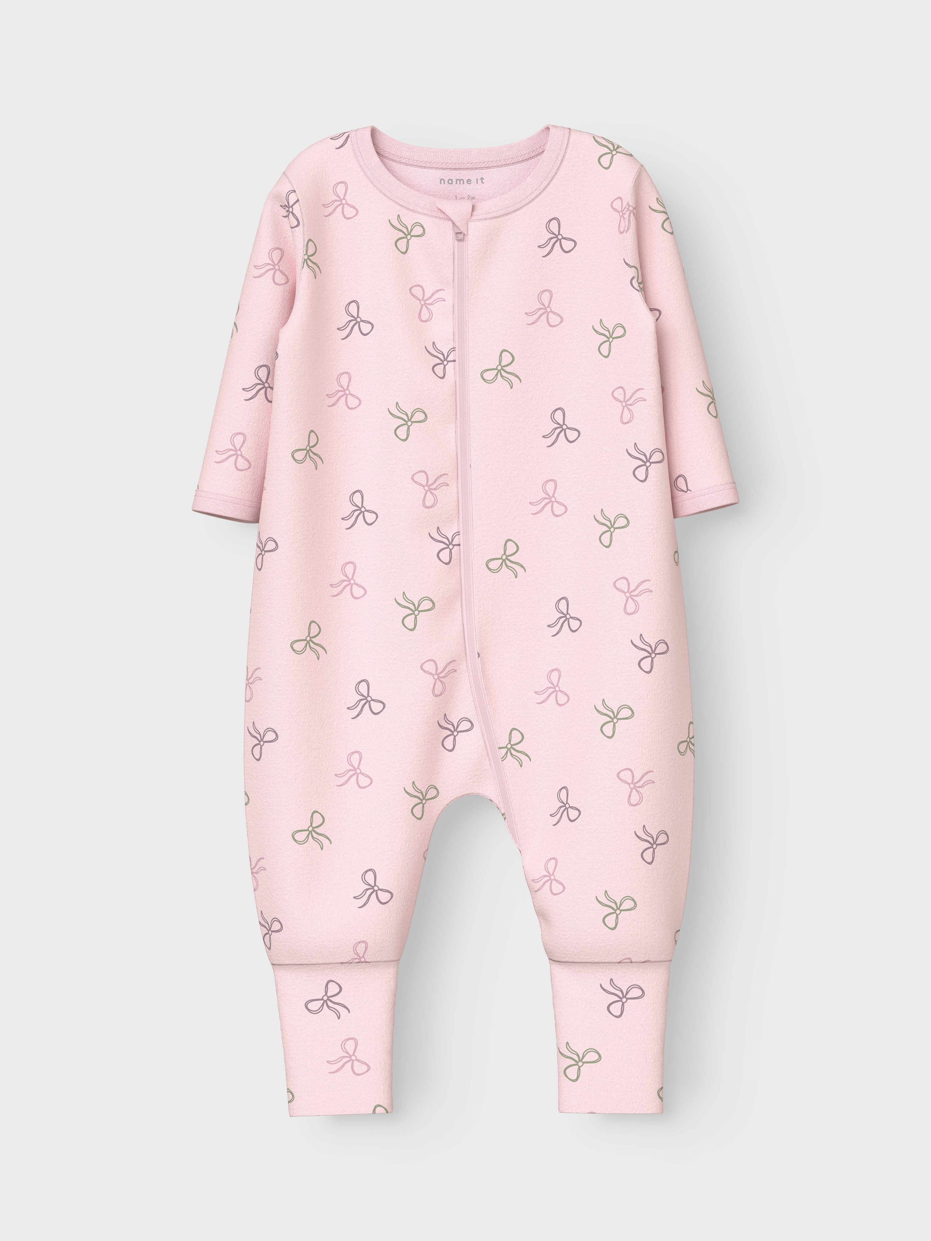 Name It Homesuit NBFNIGHTSUIT 2P ZIP FF PINK BOW NOOS (set, 2-delig)