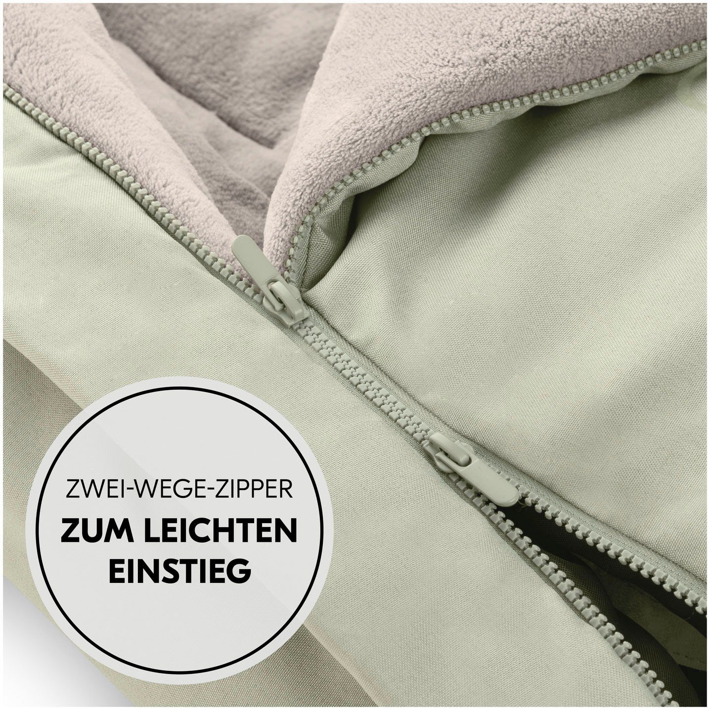 Hauck Voetenzak Kinderwagen voetenzak, Simba olijf
