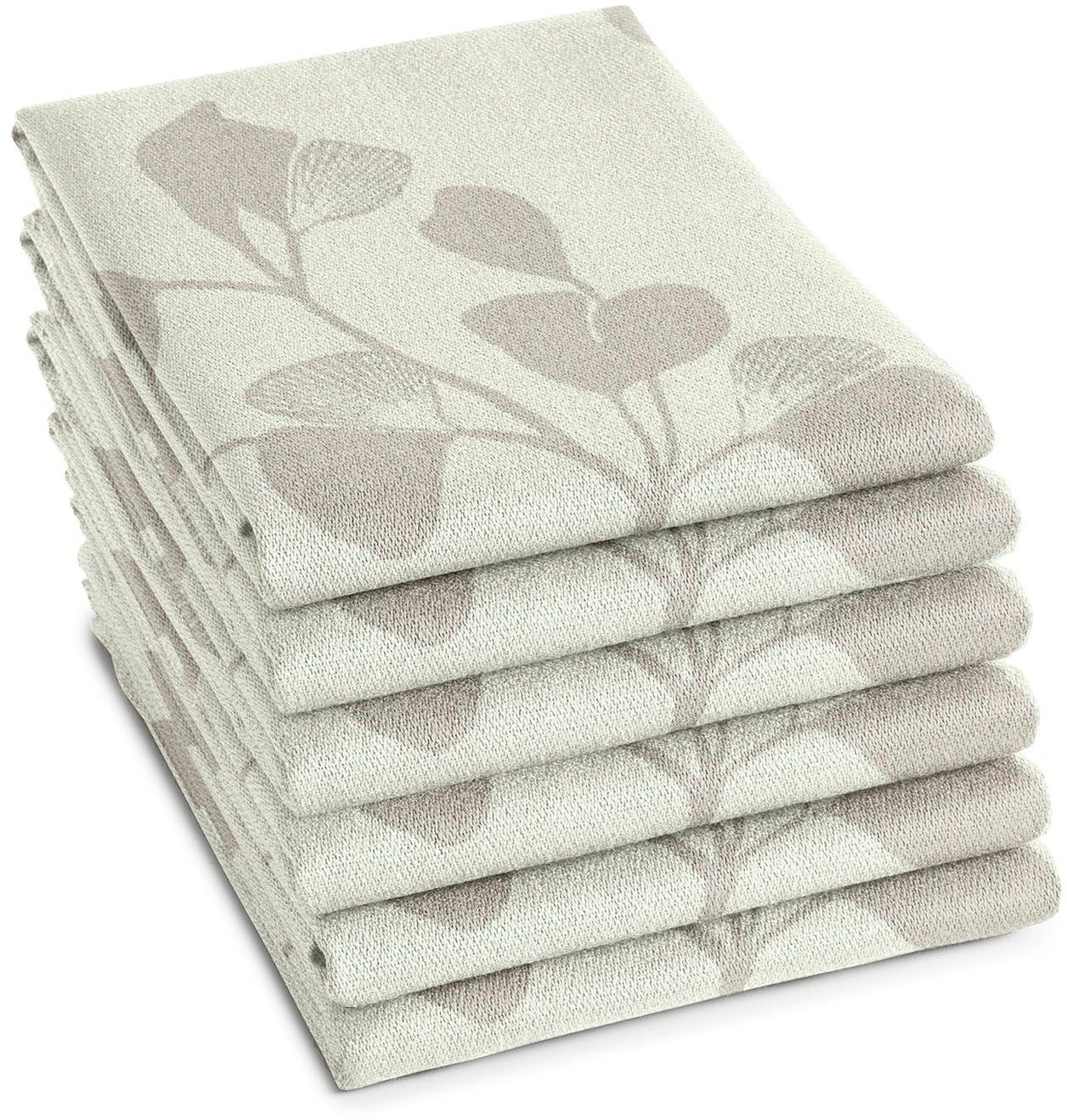 DDDDD Theedoek Kenchi Jacquard-stof, 60 x 65 cm (set, 6-delig)