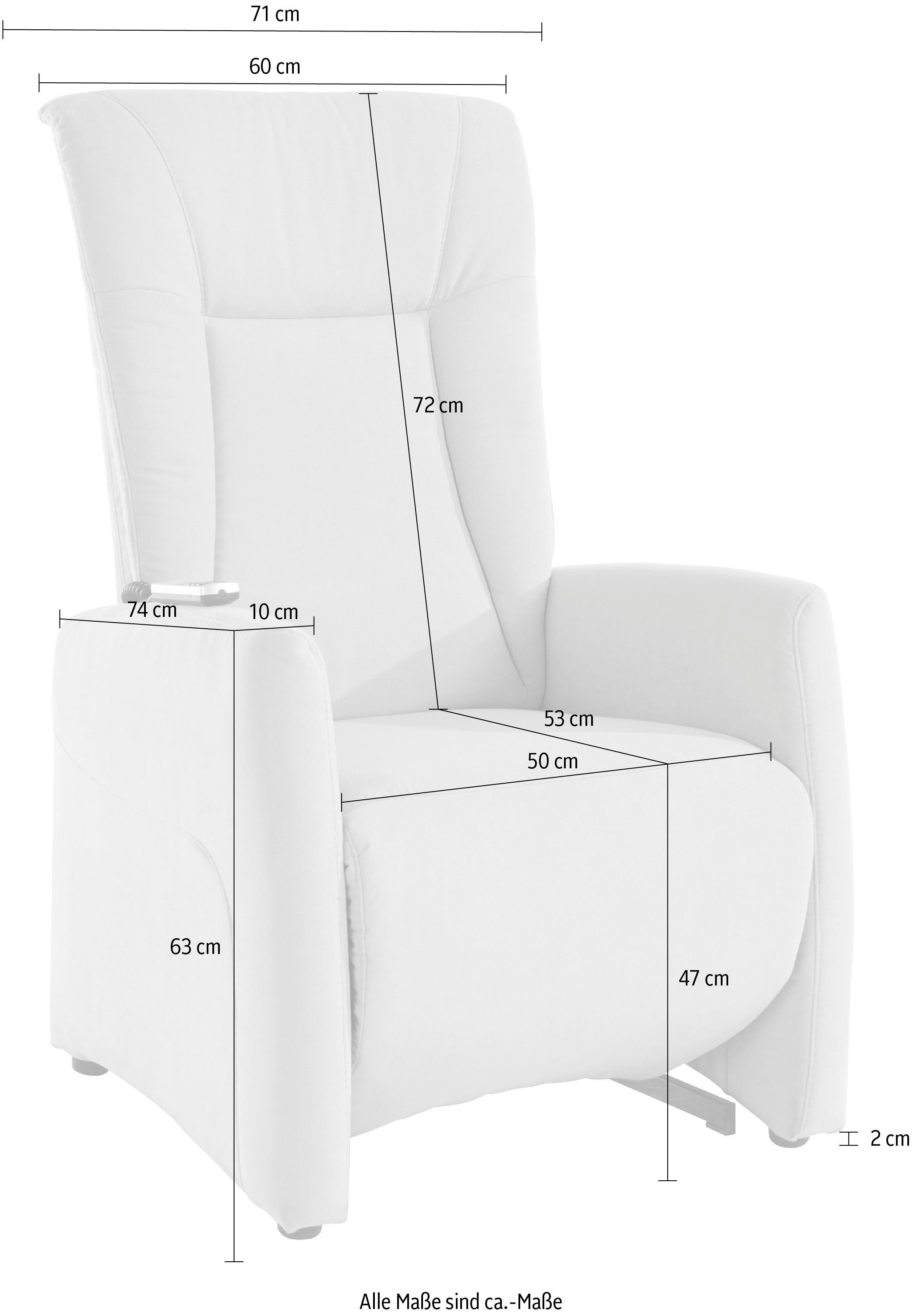 sit&more Relaxfauteuil MELISSA naar keuze elektrisch of handmatig verstelbaar, optioneel opstahulp