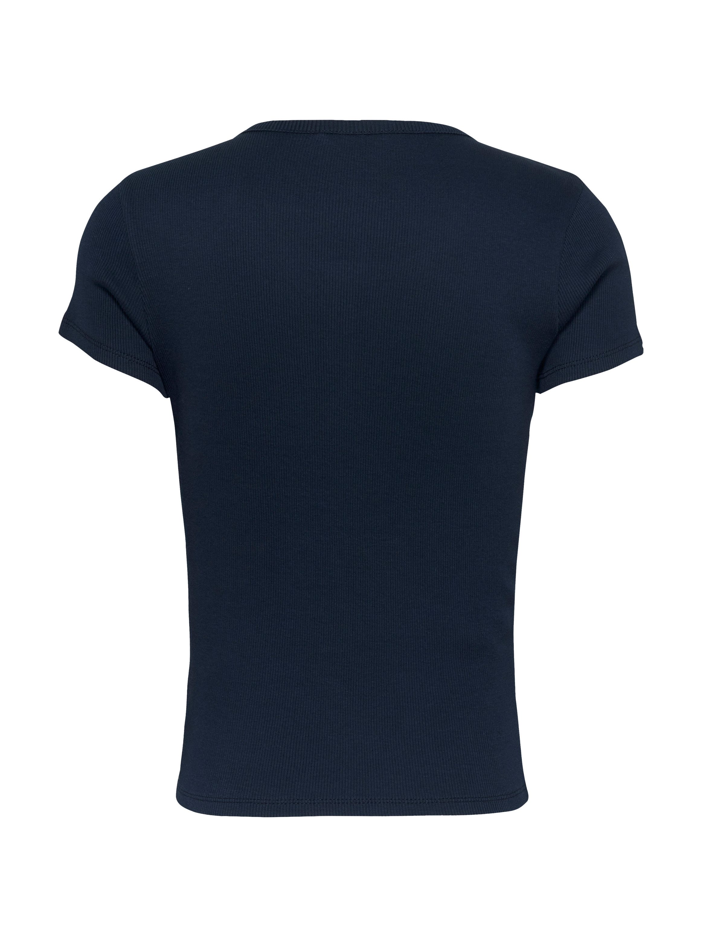 TOMMY JEANS T-shirt TJW SLIM BUTTON RIB C-NECK SS