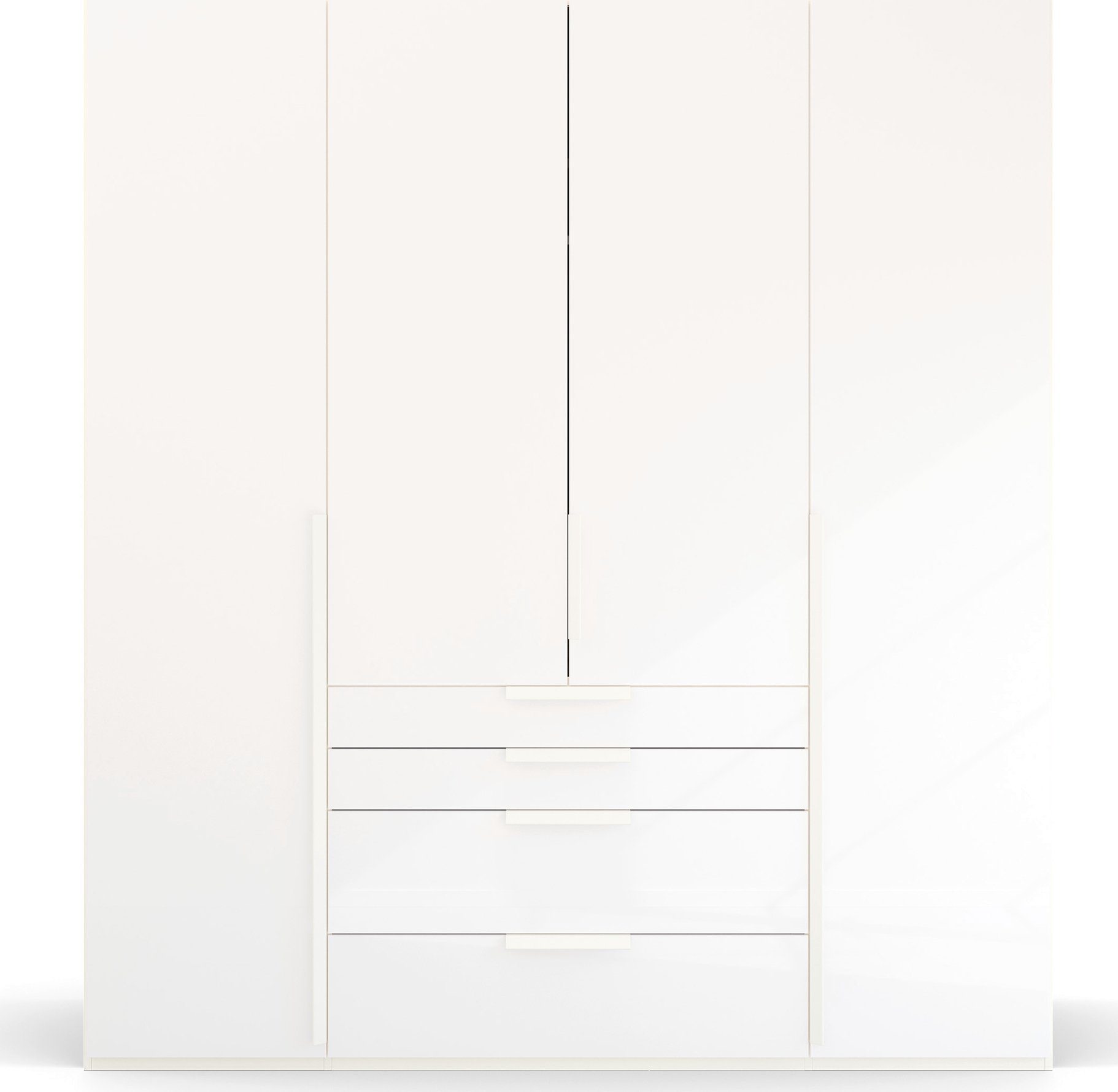 rauch Draaideurkast Purisma met glazen front, laden en vele accessoires, met soft-closetechniek
