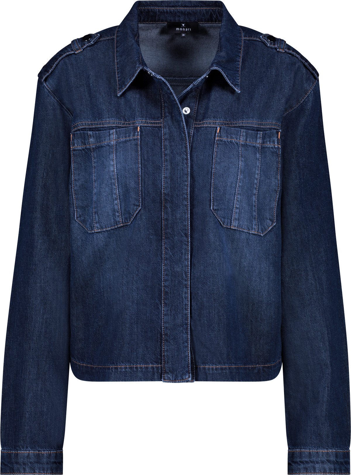 Monari Jeansblazer met opgestikte zakken