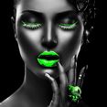 leonique artprint op acrylglas gezicht groen