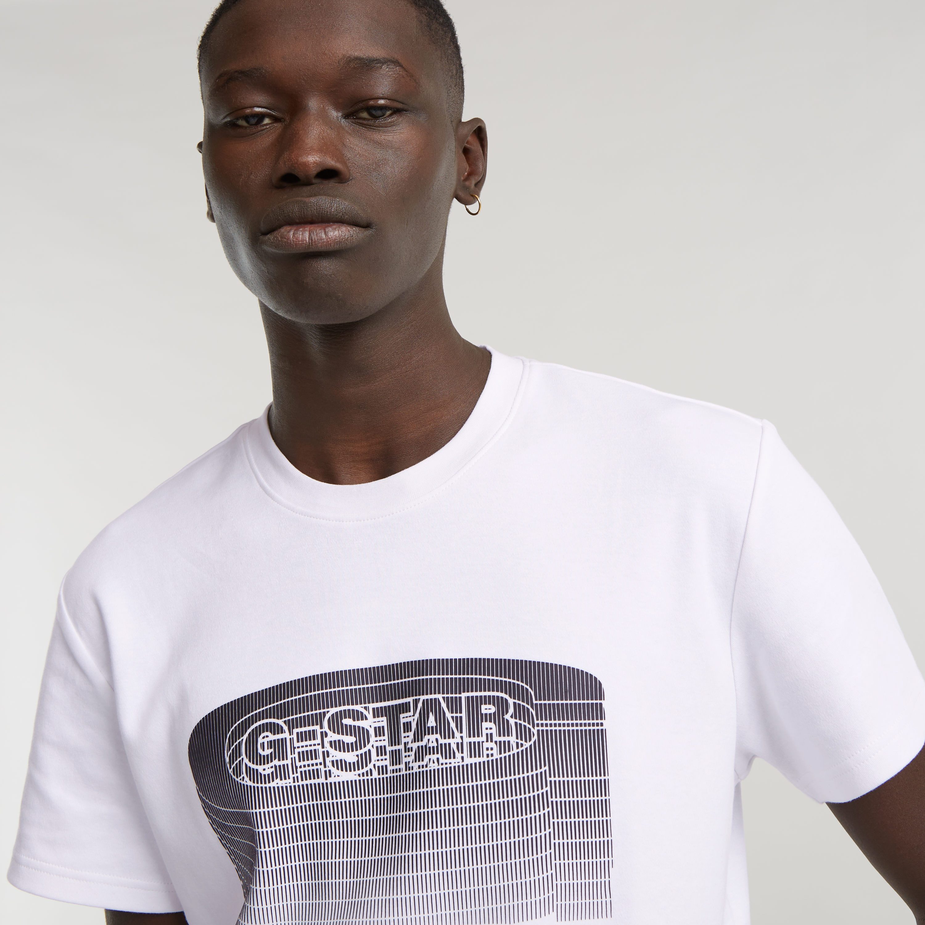 G-Star RAW Shirt met print Stacked Old Skool Logo R