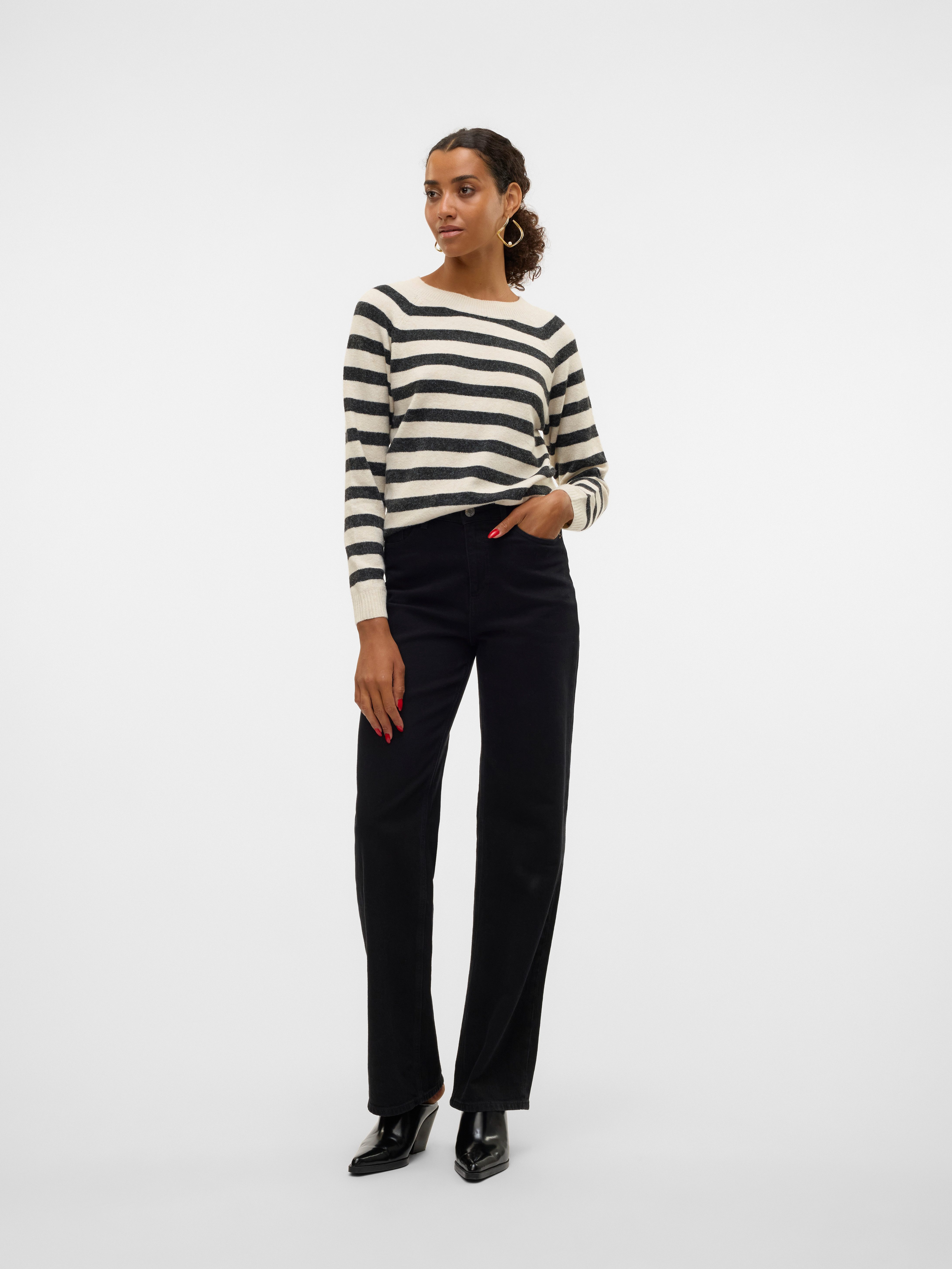 Vero Moda Trui met ronde hals VMDOFFY LS O-NECK BLOUSE GA NOOS