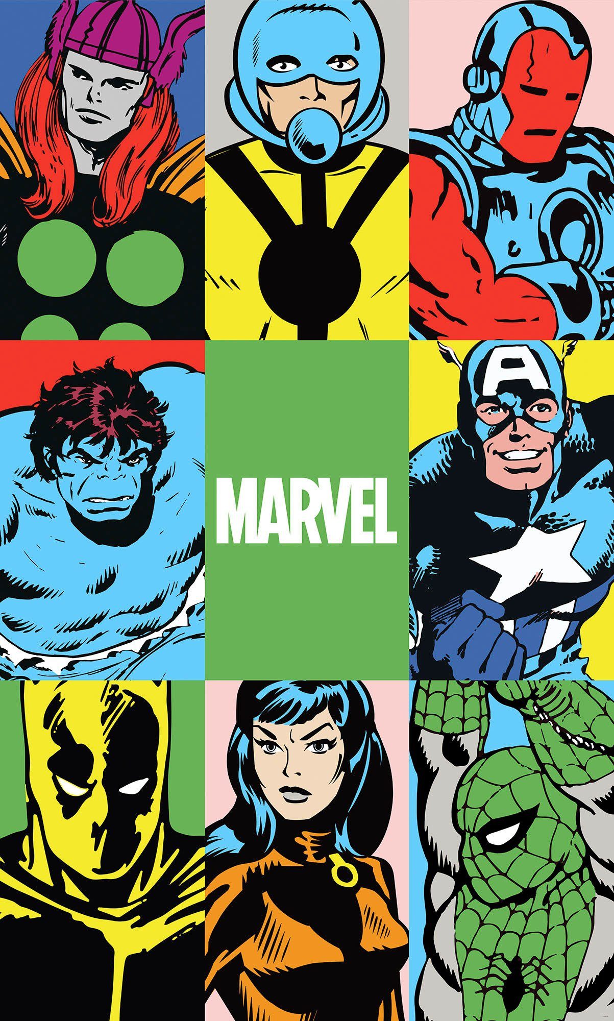 Komar Fotobehang Marvel PowerUp Team (set, 1 stuk)