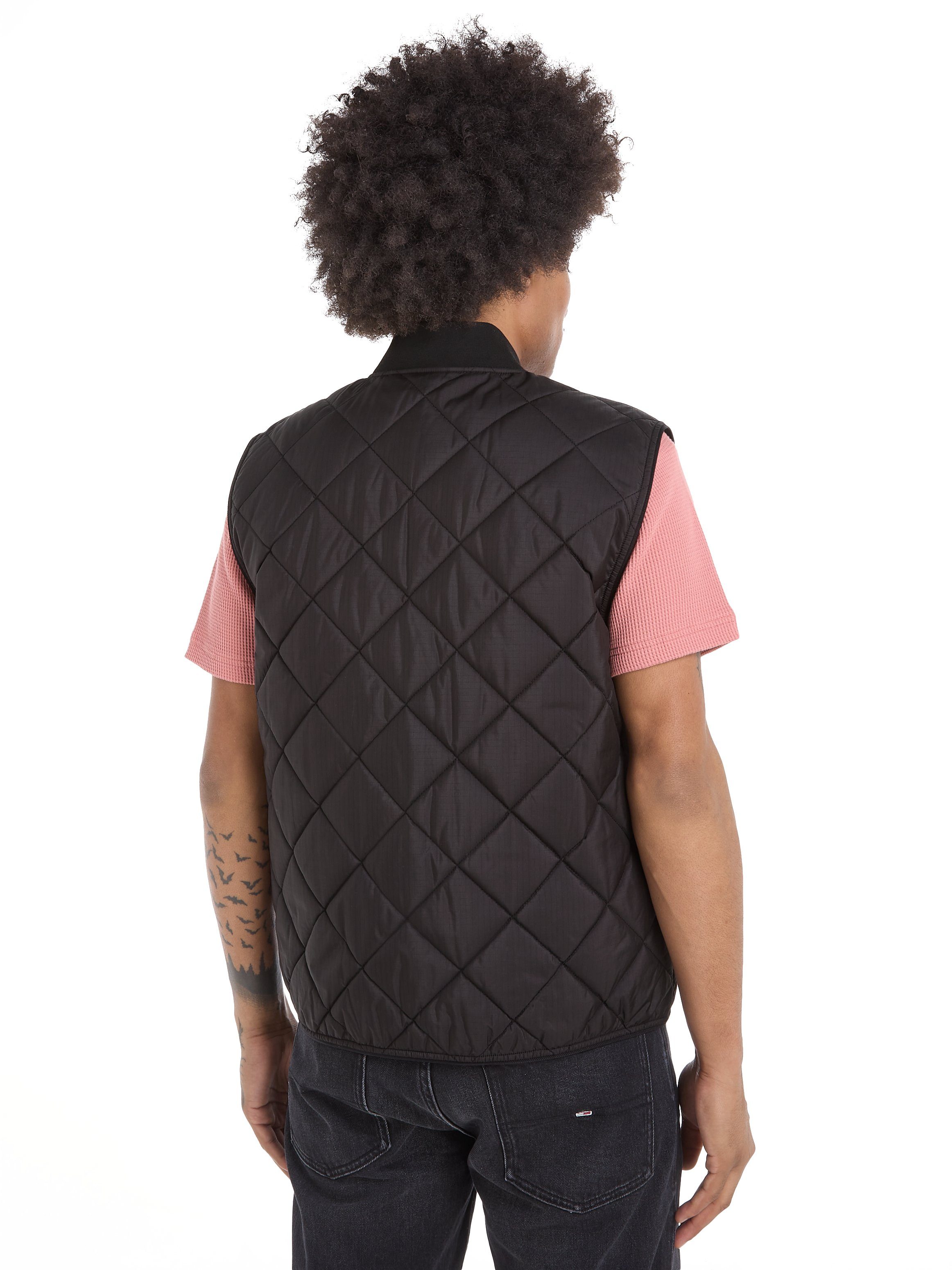 TOMMY JEANS Bodywarmer TJM REG ENTRY VEST met modieus ruitpatroon