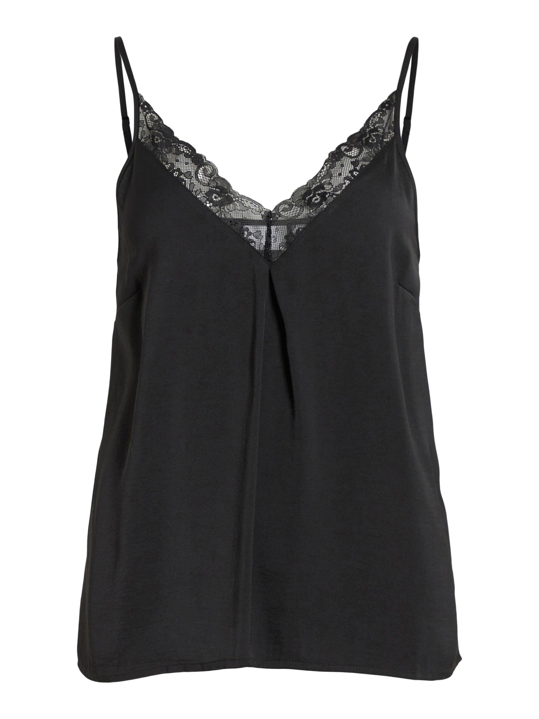 Vila Top met spaghettibandjes VICAVA V-NECK LACE SINGLET- NOOS