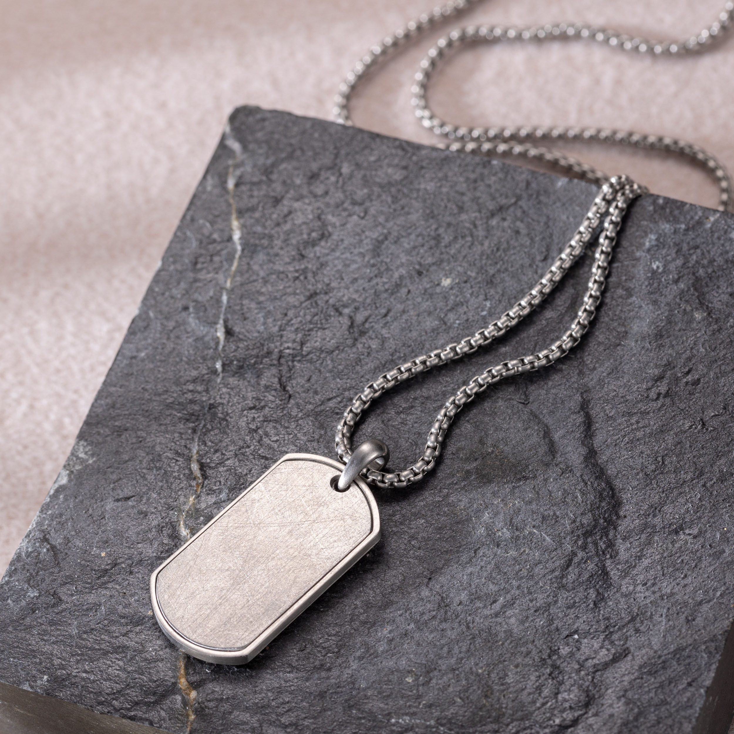 Firetti Ketting met hanger Sieraad cadeau roestvrij staal halssieraad halsketting dog tag ijs