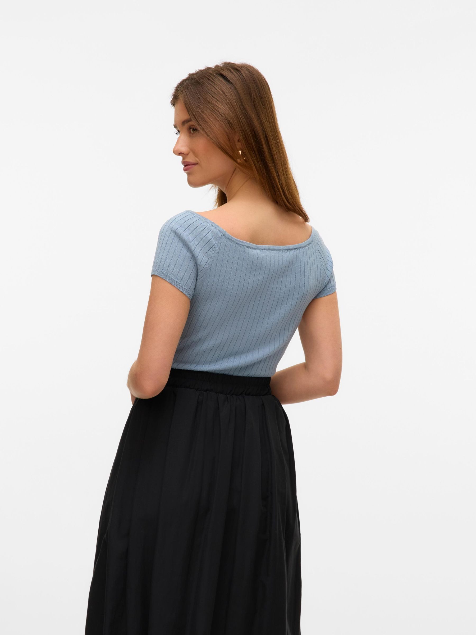 Vero Moda Gebreide top VMPOPPY SS OFF SHOULDER TOP VMA NOOS