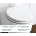 schuette toiletzitting white toiletdeksel met softclosemechanisme en houten kern, maximale belasting van de toiletbril 150 kg, toiletbril wit wit