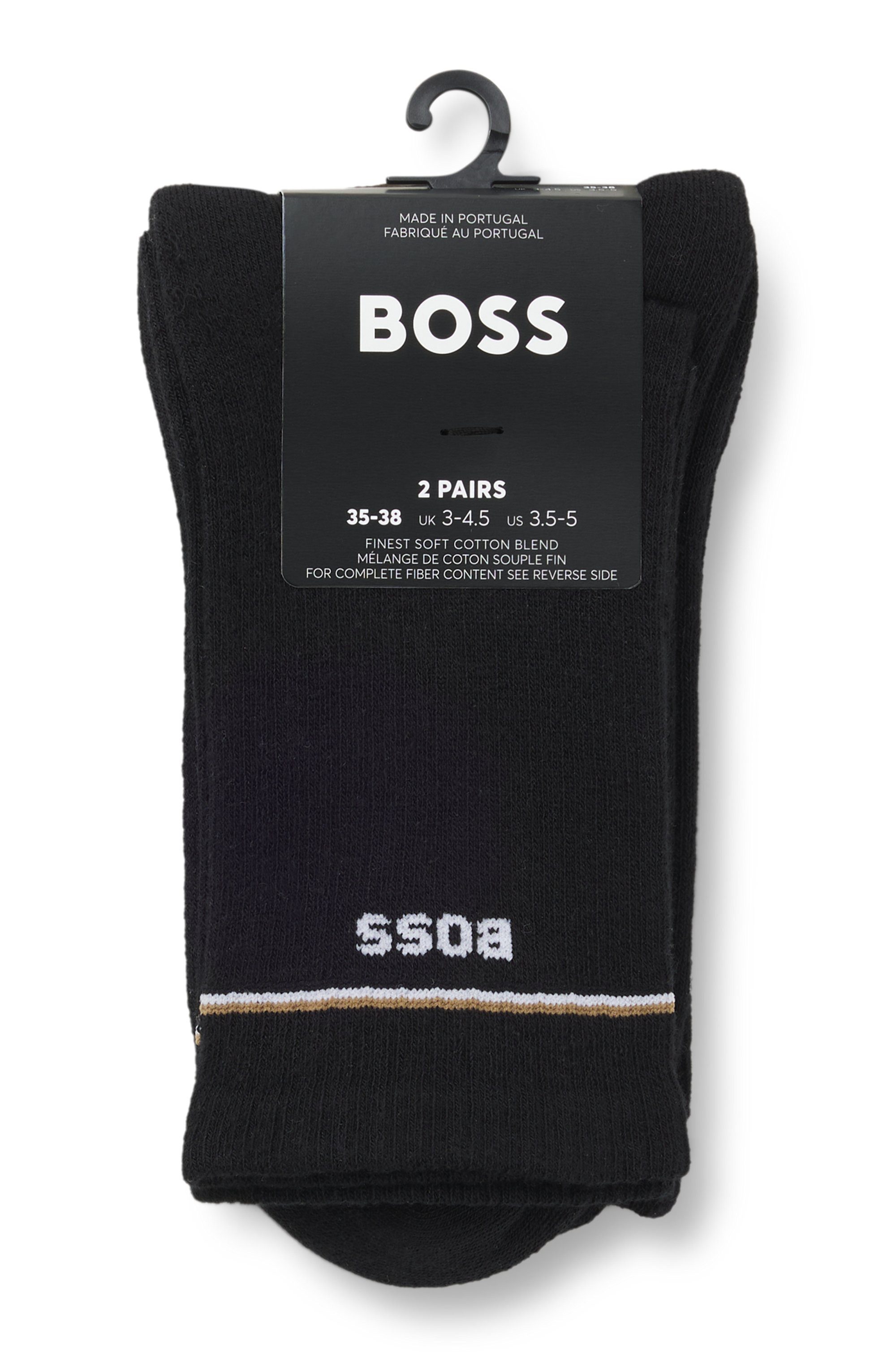 BOSS Sokken 2P QS Iconic CC W met boss logo-opdruk (set, 2 paar, 2 stuks)