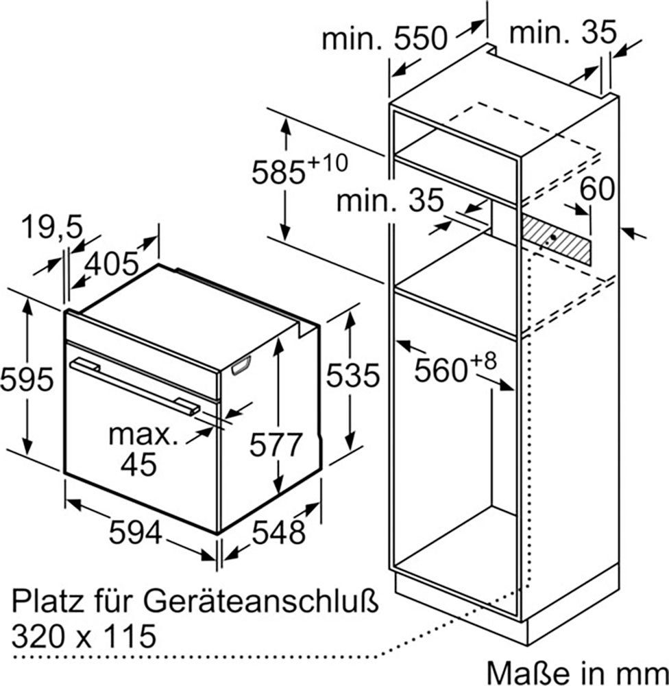 SIEMENS Inbouwoven HB734G1B1