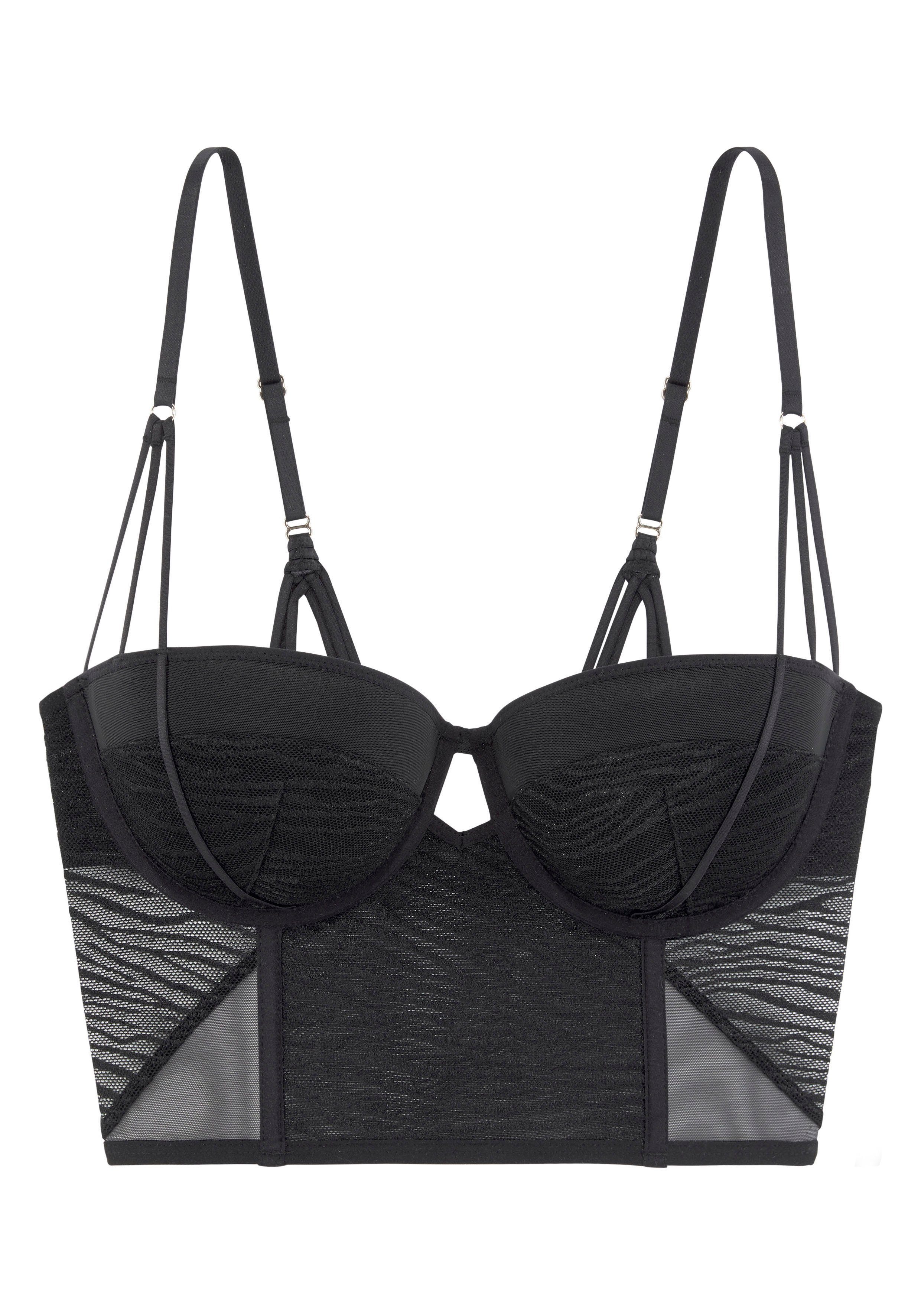 Lascana Lijfje met beugel en stijlvol transparante look, sexy dessous
