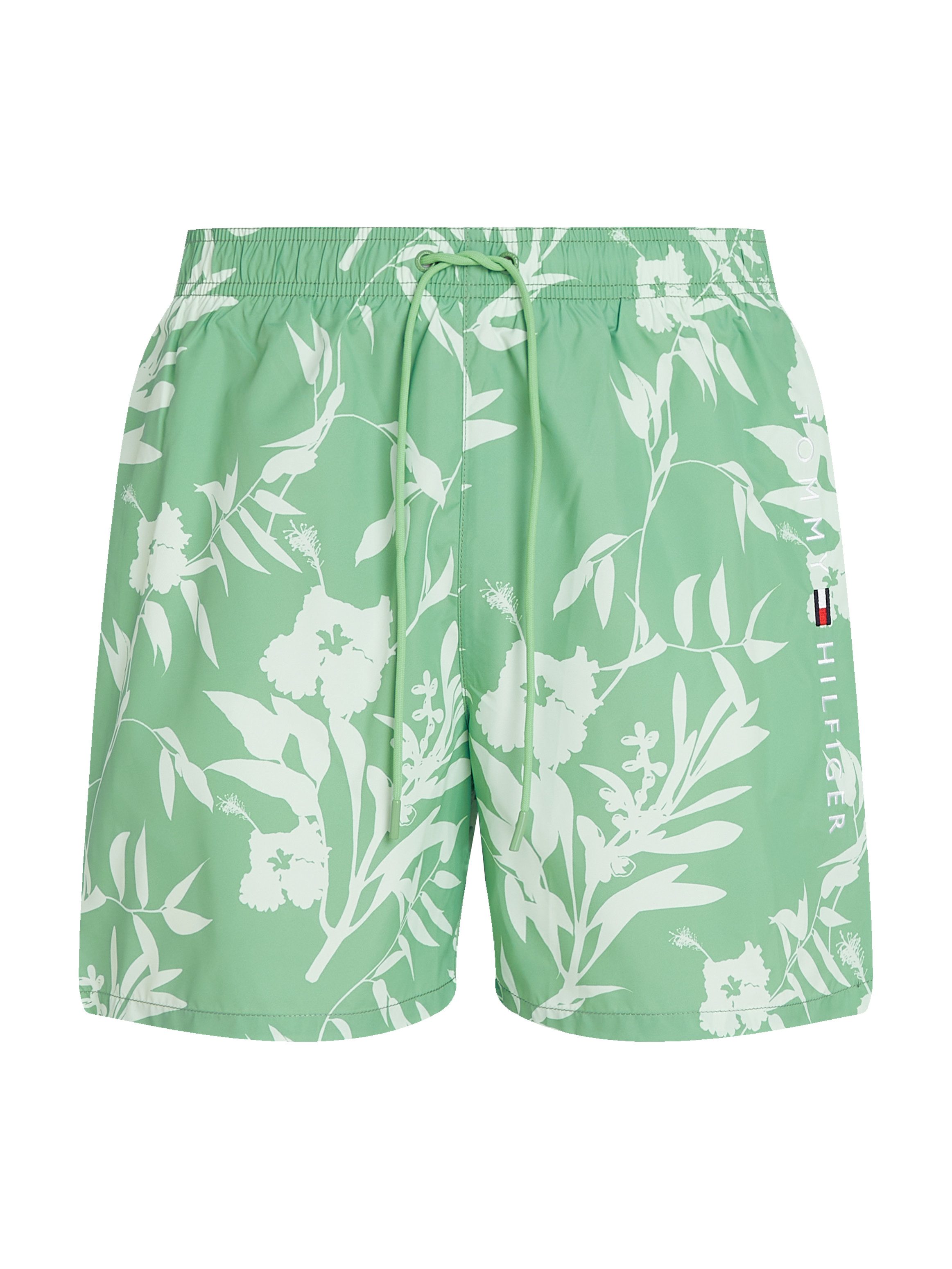 Tommy Hilfiger Swimwear Zwemshort MEDIUM DRAWSTRING PRINT met tropisch motief, met logo-borduursel