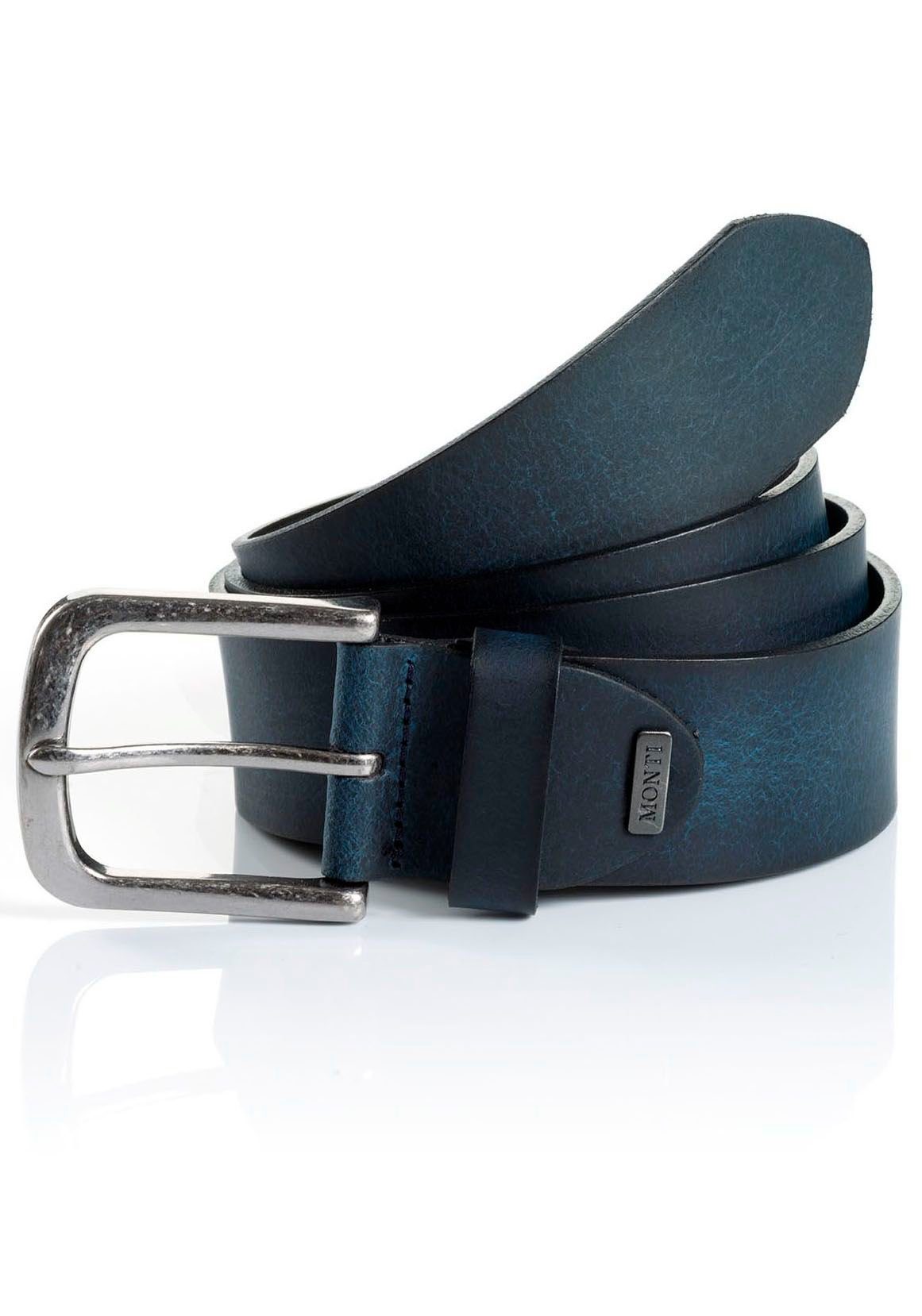 MONTI Leren riem NASHVILLE 4,0 cm breed, jeans-casual, inkortbaar, tot maat 150 cm