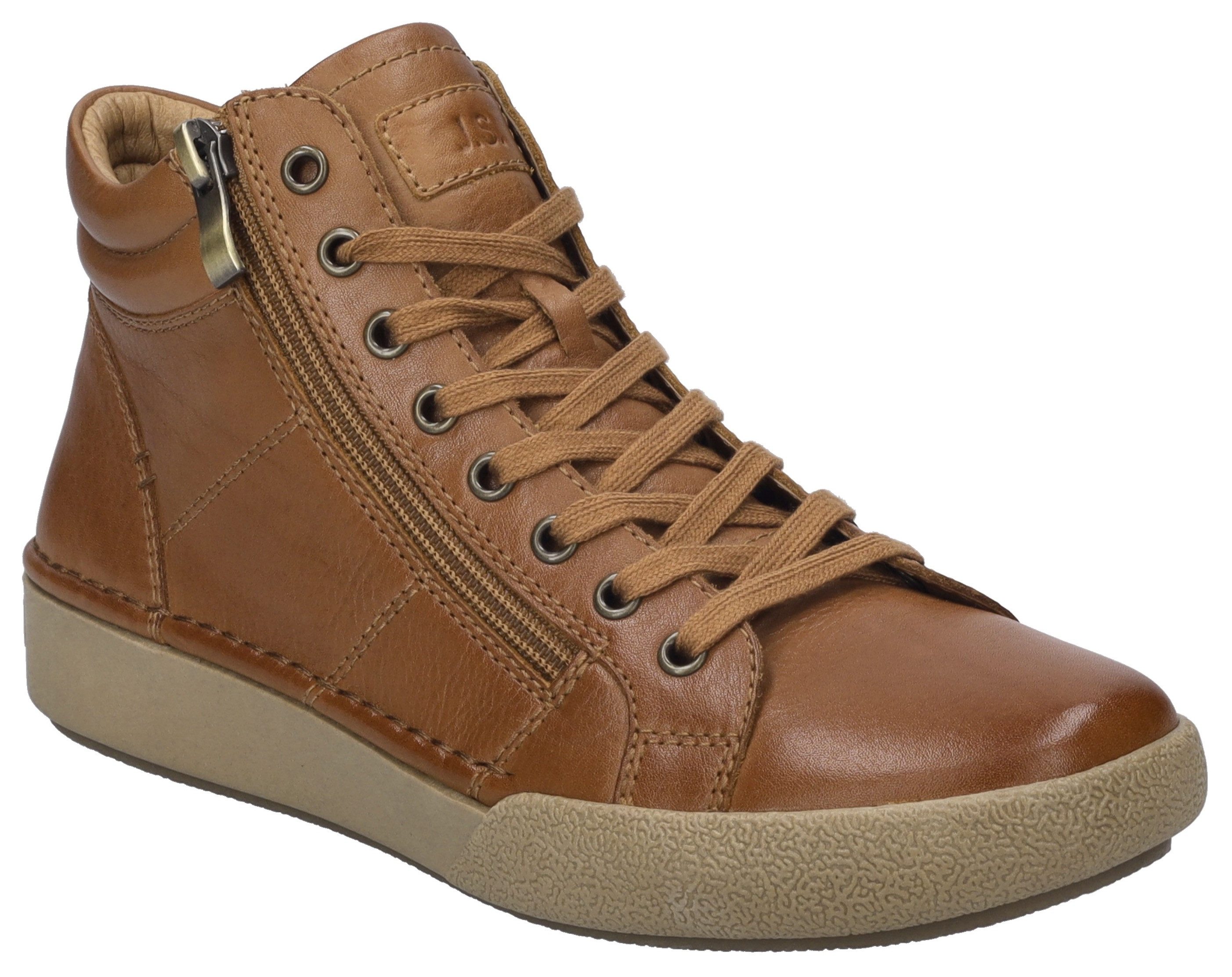 Josef Seibel Sneakers Claire 11 , veterschoenen, high top sneaker, comfortschoen met leren binnenzool