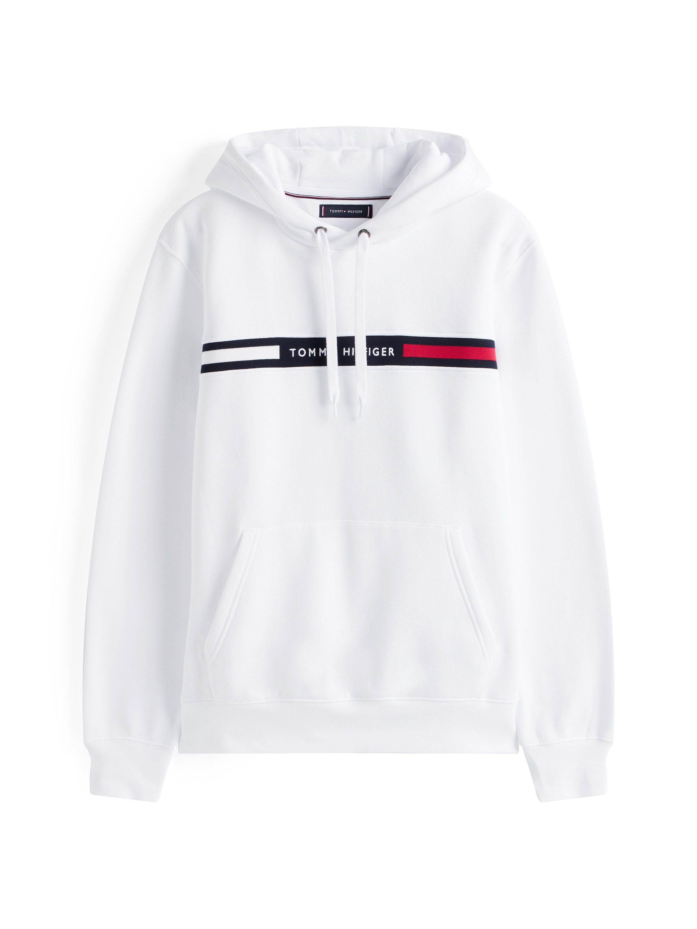 Tommy Hilfiger Hoodie HILFIGER CHEST INSERT HOODY met capuchon, kangoeroezak, logo-inscriptie