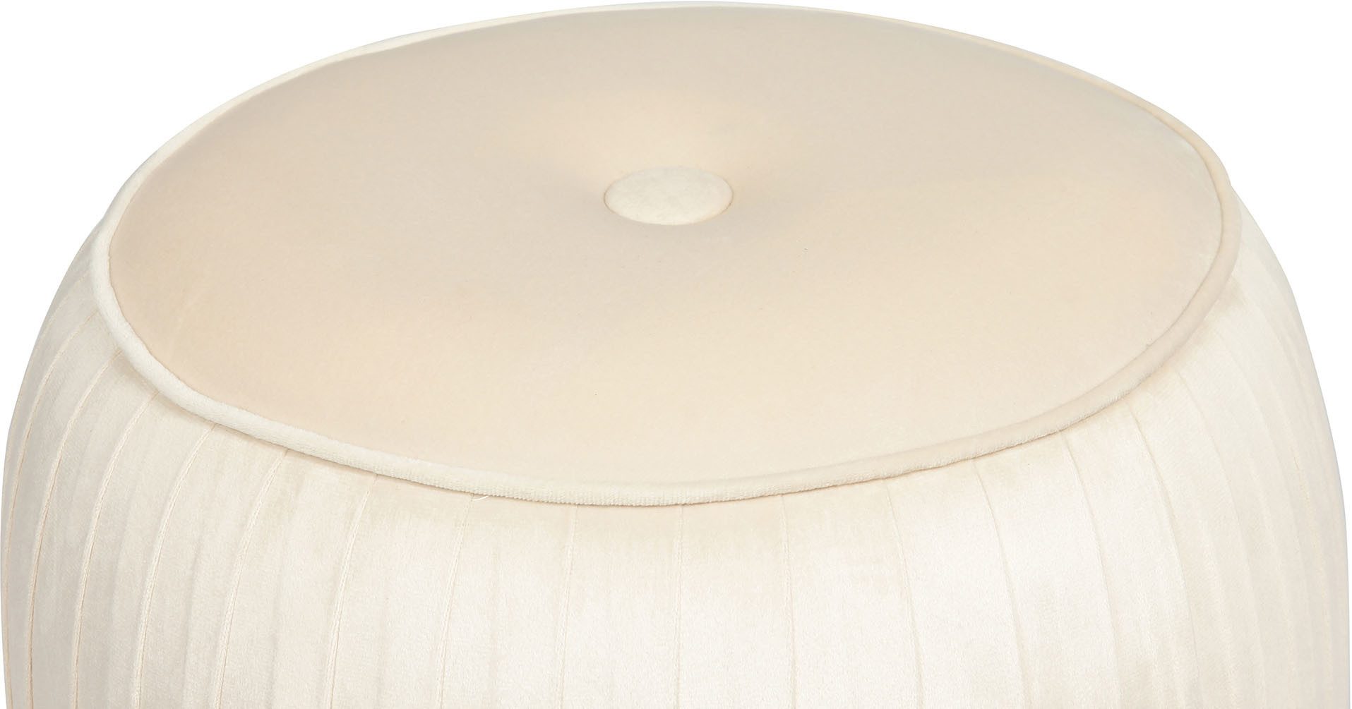 Kayoom Hocker Kruk Lyla 125, elegante uitstraling door goudkleurige sokkel, fluwelen bekleding fluweelzacht, gestikte siernaad, roestvrijstalen voet, hoogwaardige fluwelen bekleding (1 stuk)