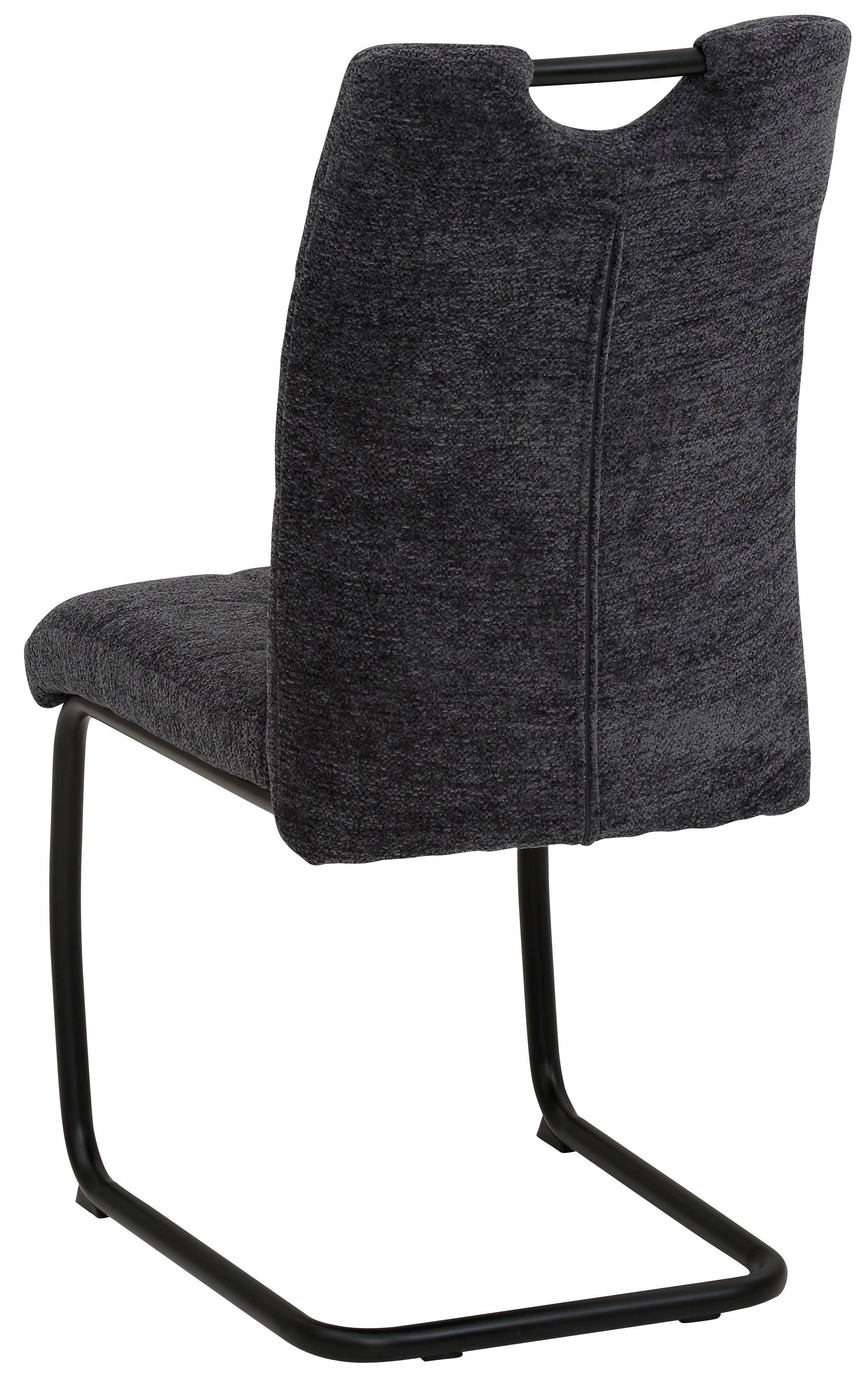 HELA Vrijdragende stoel LEONA eetkamerstoel Keukenstoel, voor de eettafel, in teddy-look (set)