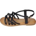 tommy hilfiger sandalen flat strappy sandal met verstelbare gesp zwart