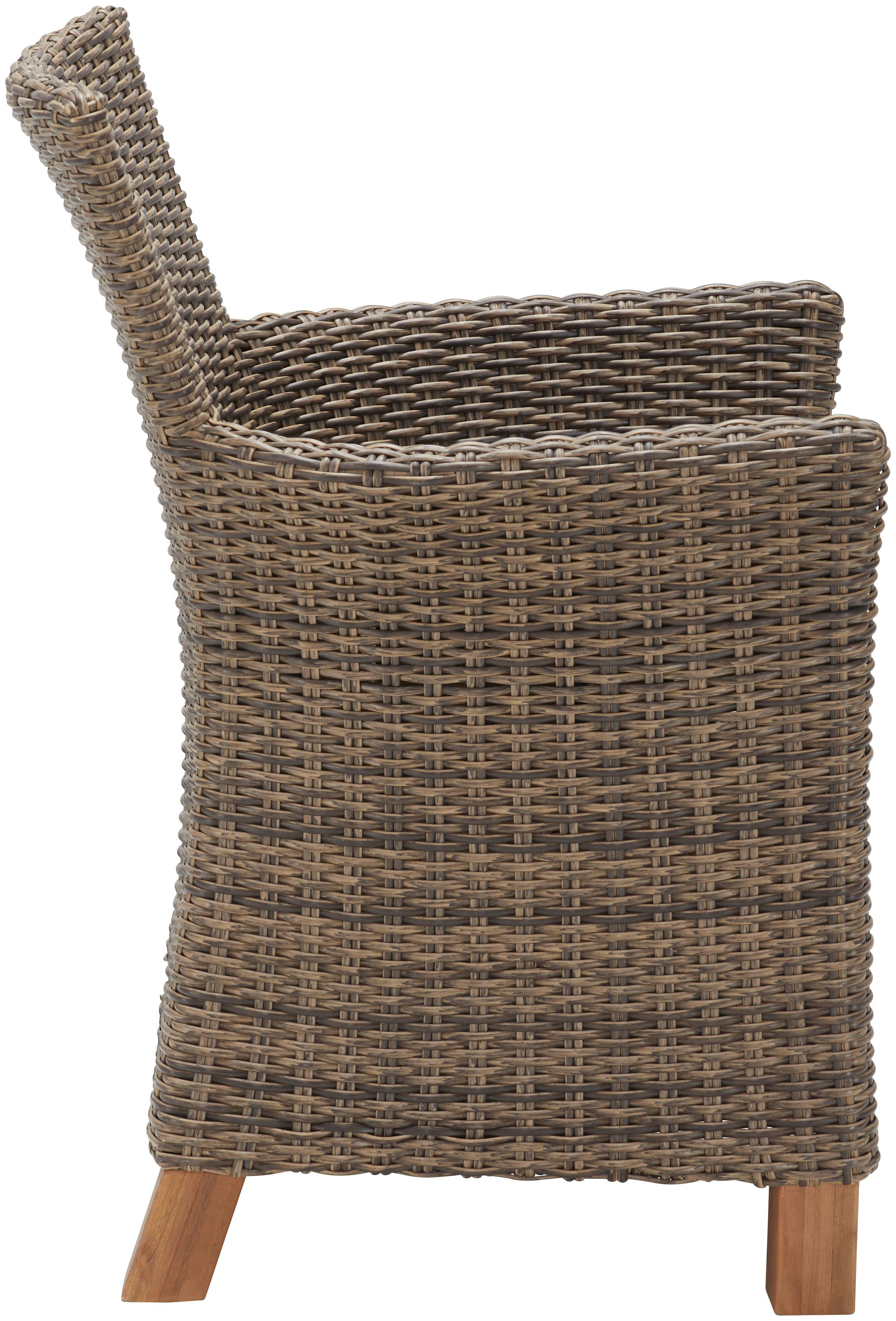 MERXX Tuin-eethoek Toscane Aluminium, polyrotan, acaciahout FSC 100%, geschikt voor 6 personen (13-delig)