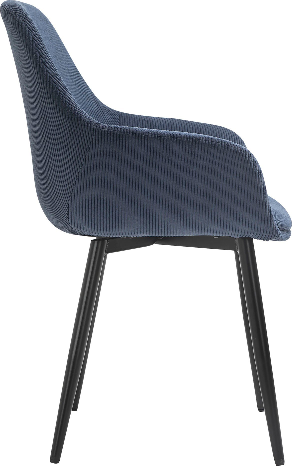 SalesFever Stoel met armleuningen Bekleding in corduroy-look (set, 2 stuks)