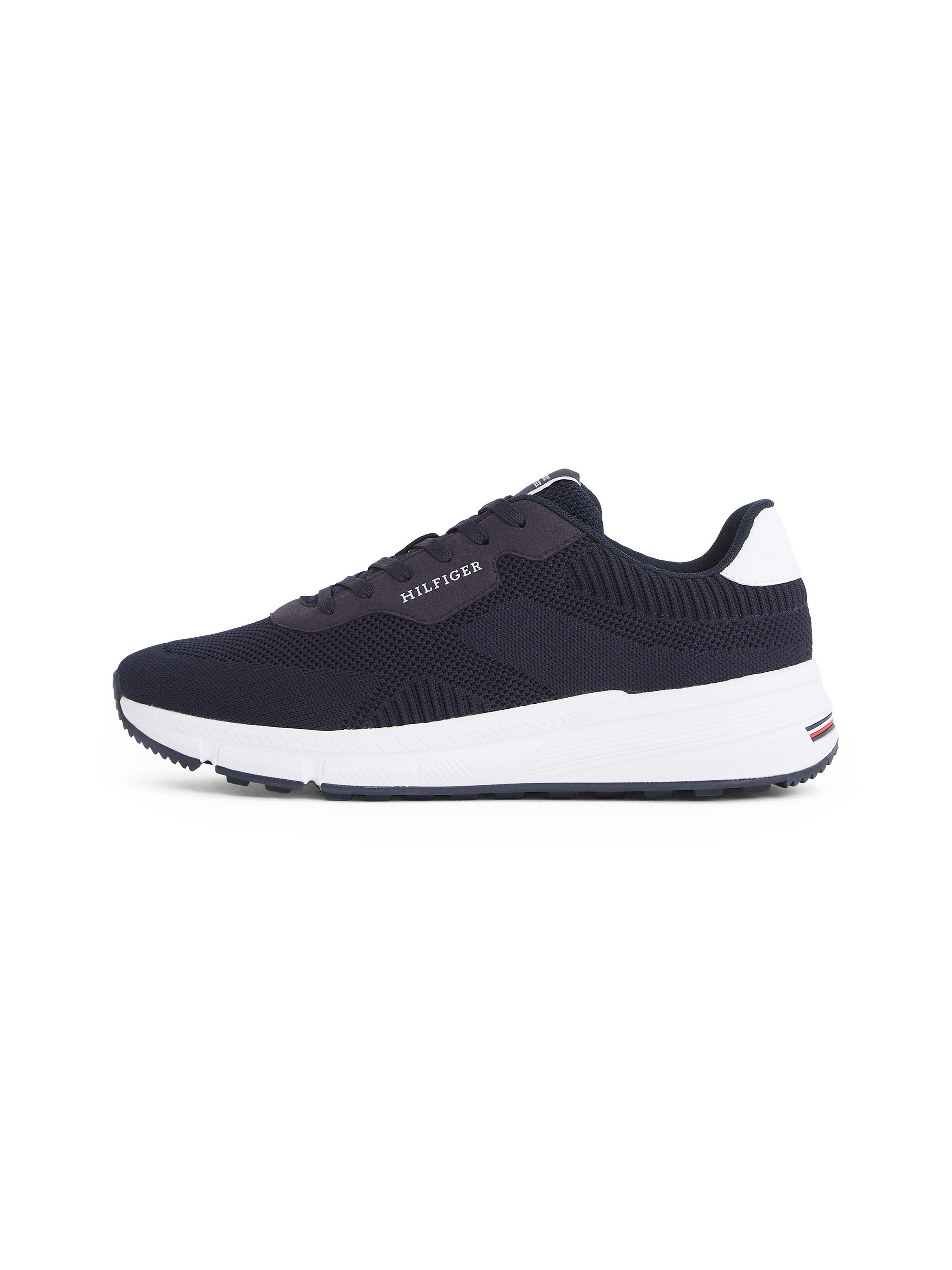 Tommy Hilfiger Sneakers LIGHTWEIGHT RWB KNIT , vrijetijdsschoen, lage schoen, veterschoen met contrasterend logo