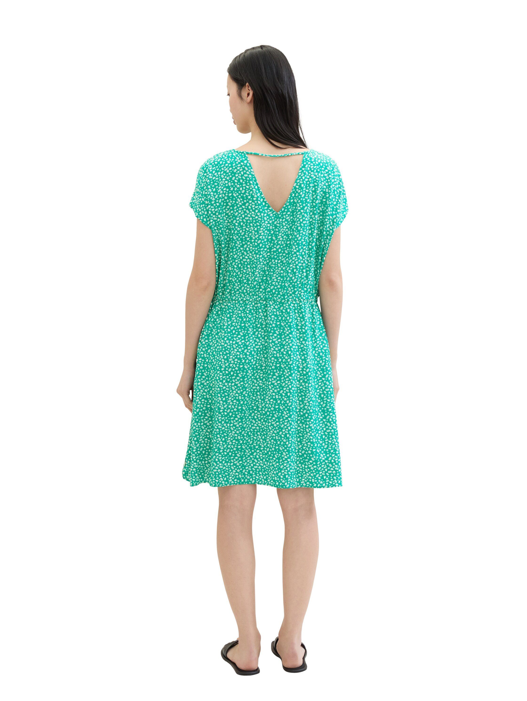 Tom Tailor Denim Gedessineerde jurk in midi-look en met insteekzakken