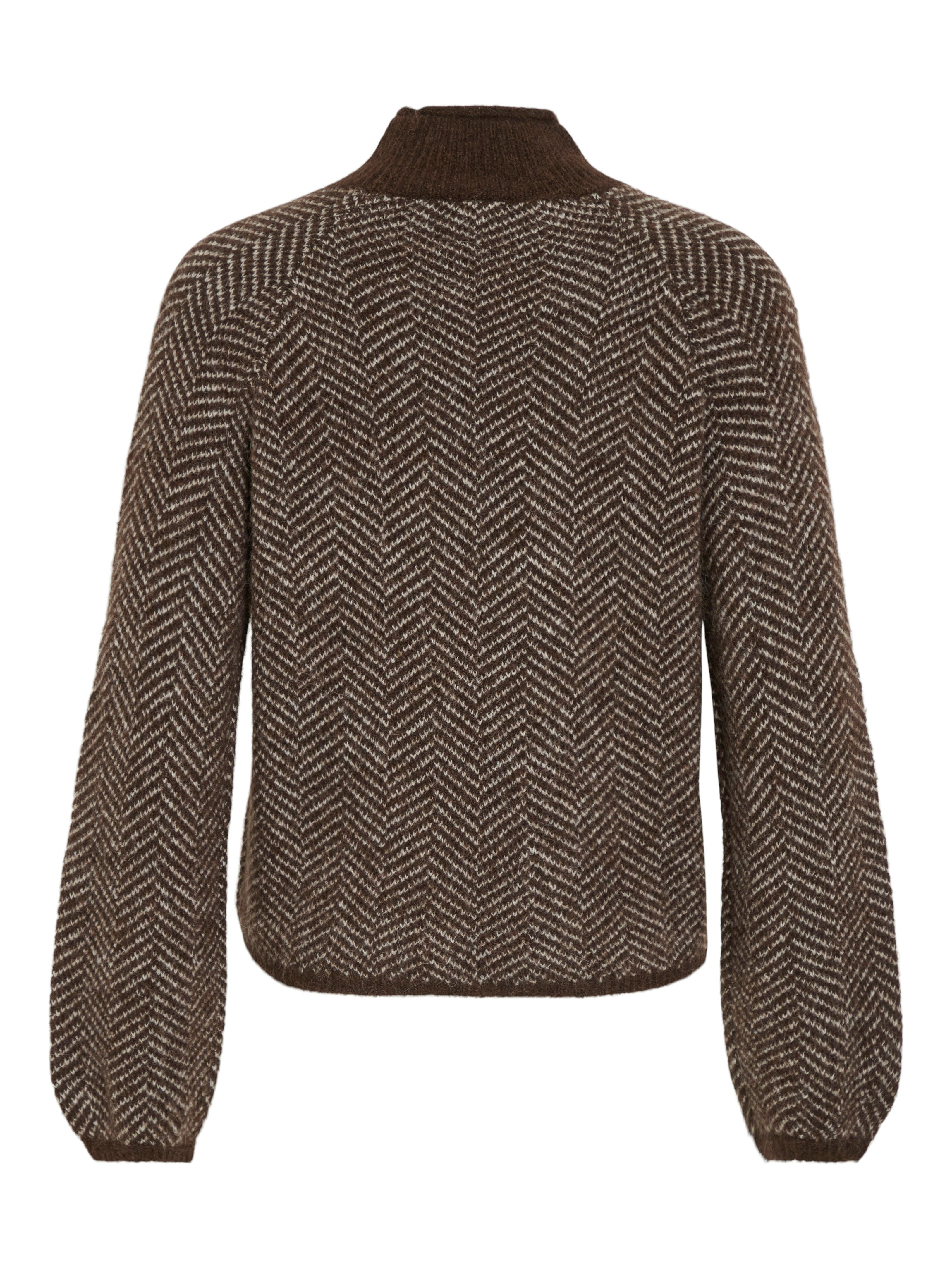 Vila Trui met staande kraag VILORY HIGH NECK L/S KNIT TOP - NOOS