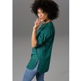 aniston casual lange blouse met lange omslagmouwen groen