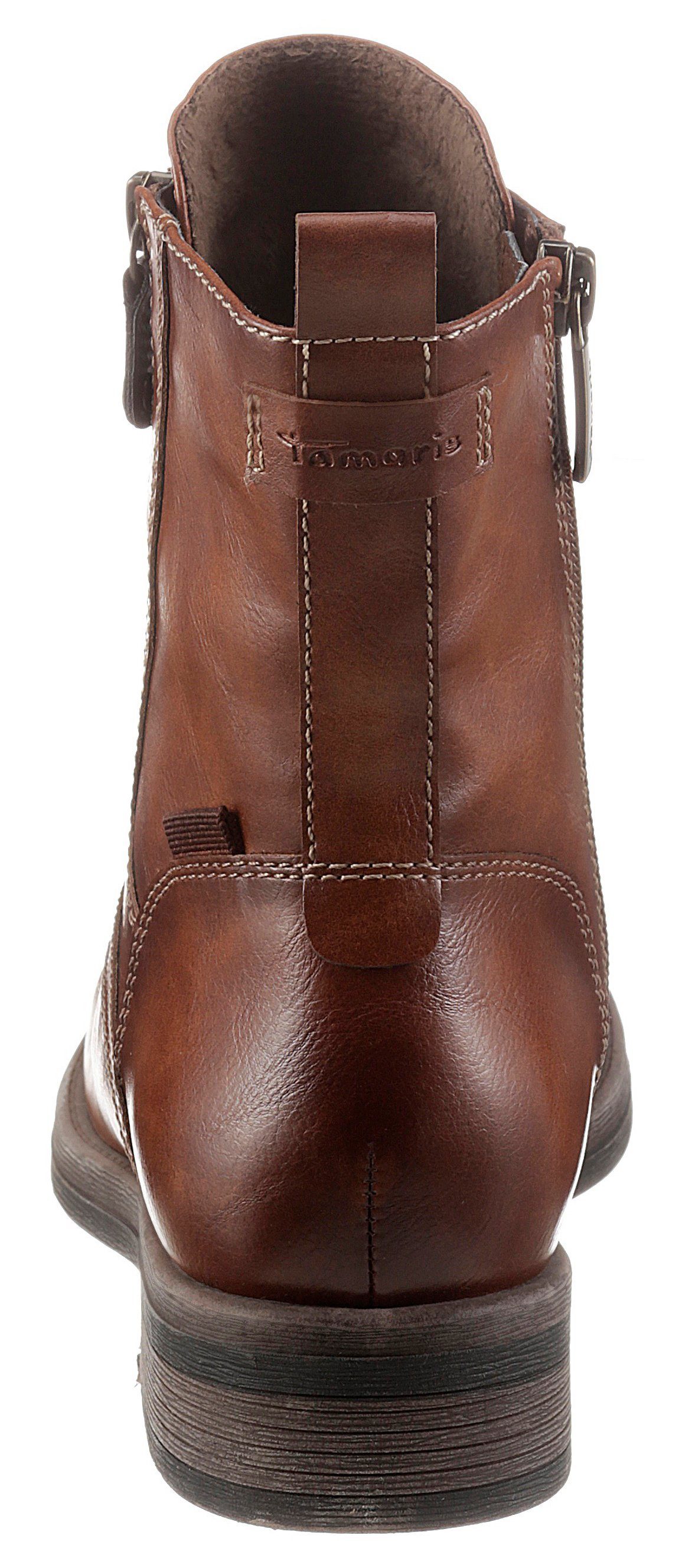 Tamaris Hoge veterschoenen SHAE blokhak, veterschoenen, laarsjes met decoratieve ritssluiting