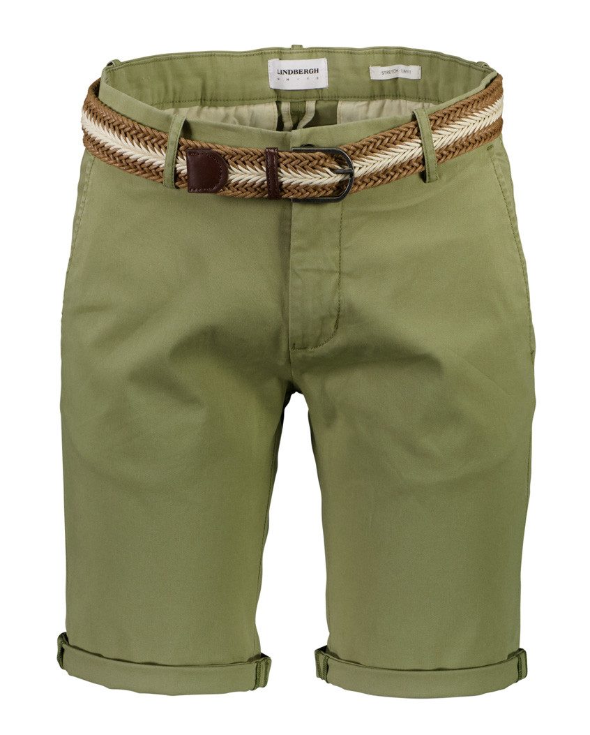 LINDBERGH Chino-short met riem en stretch (2-delig)