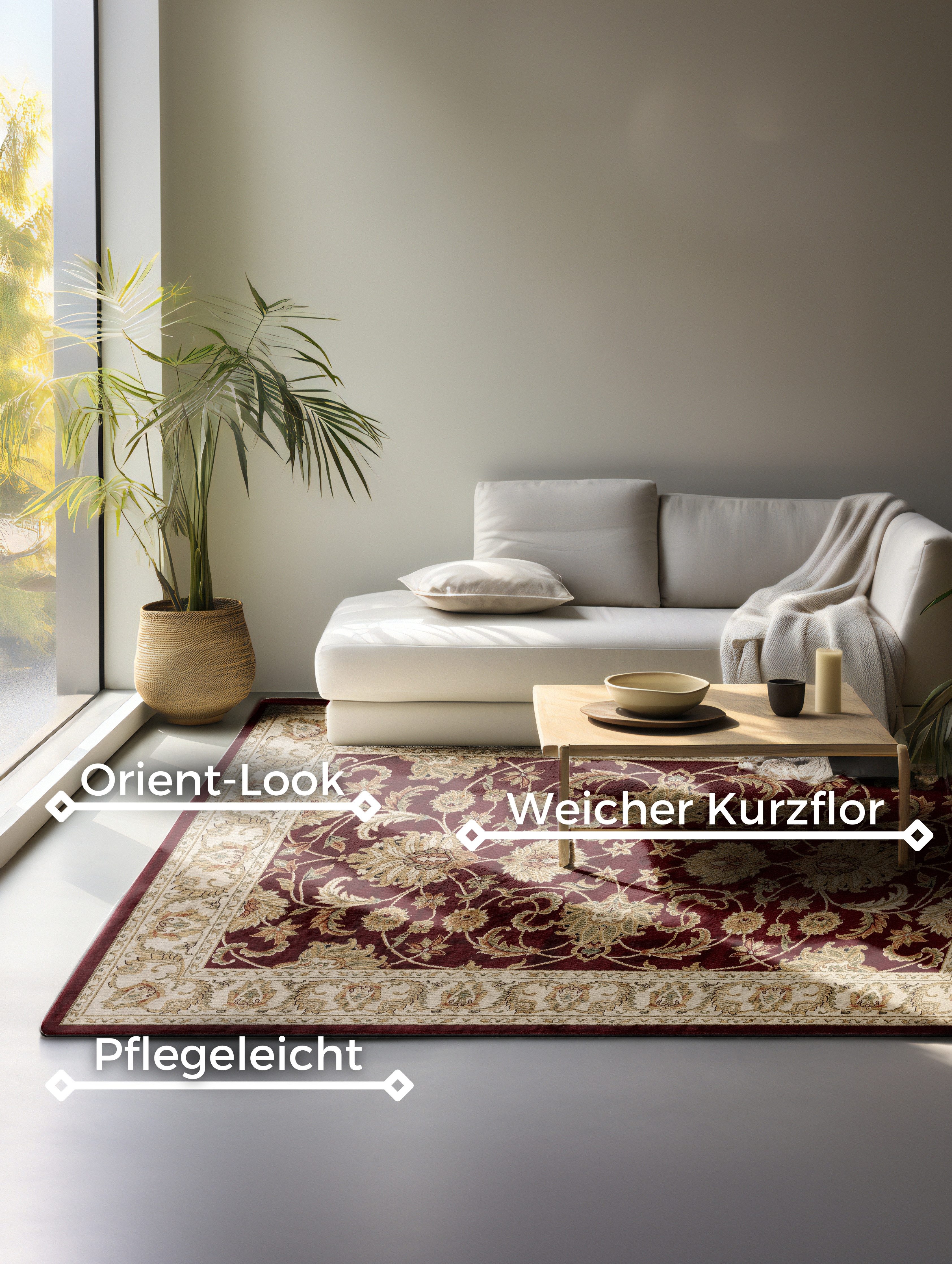NOURISTAN Vloerkleed Harirud Orient look, slijtvast, onderhoudsvriendelijk, robuust