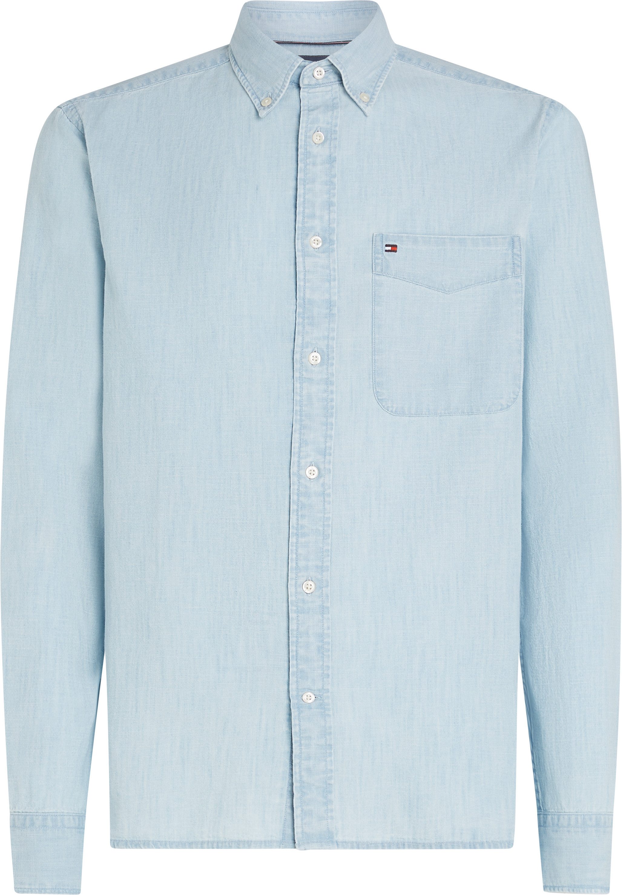 Tommy Hilfiger Overhemd met lange mouwen CHAMBRAY POCKET RF SHIRT