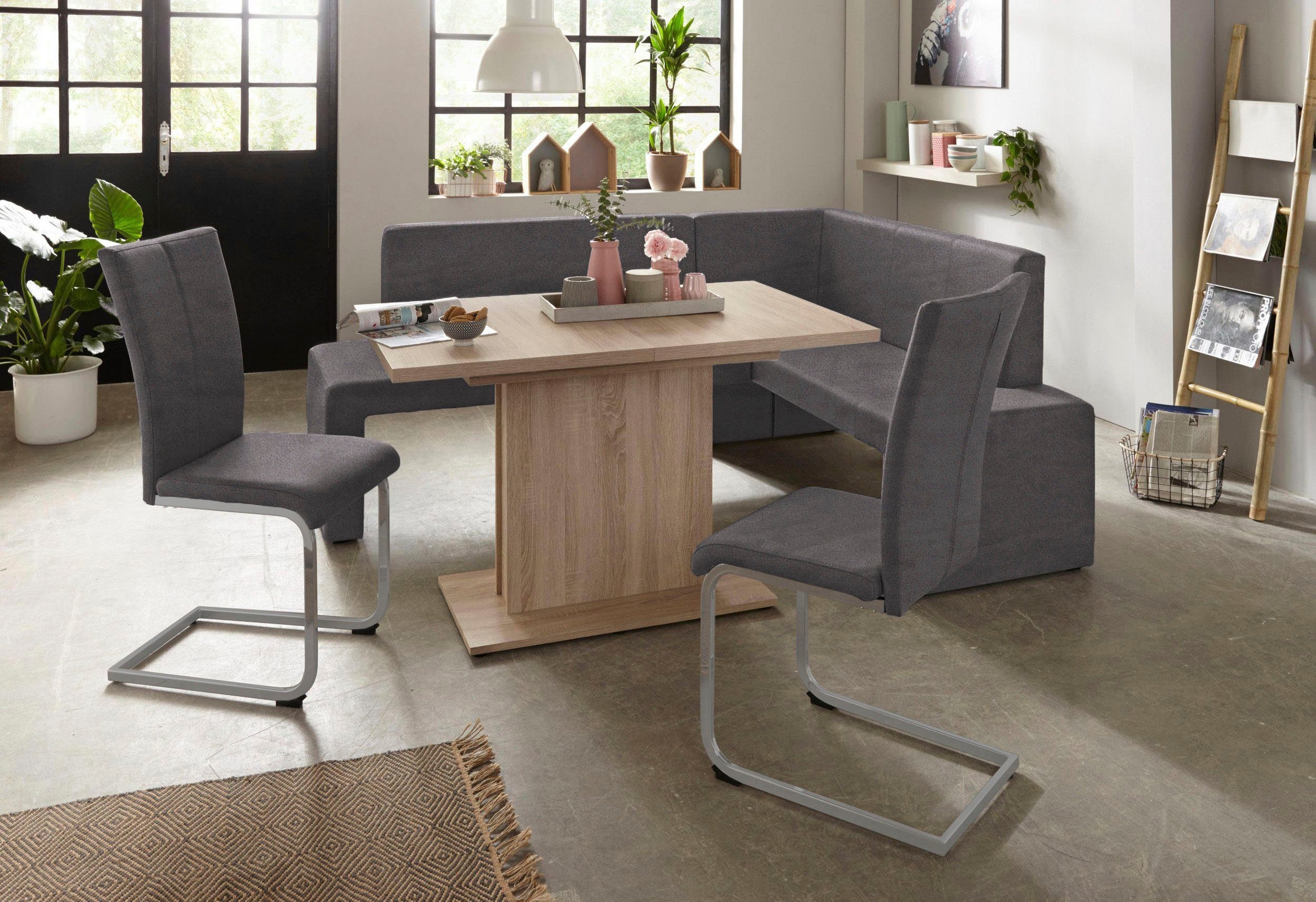 Home affaire Vrijdragende stoel Alex Stoel belastbaar tot 120 kg, frame in chroom-look (set, 2 stuks)