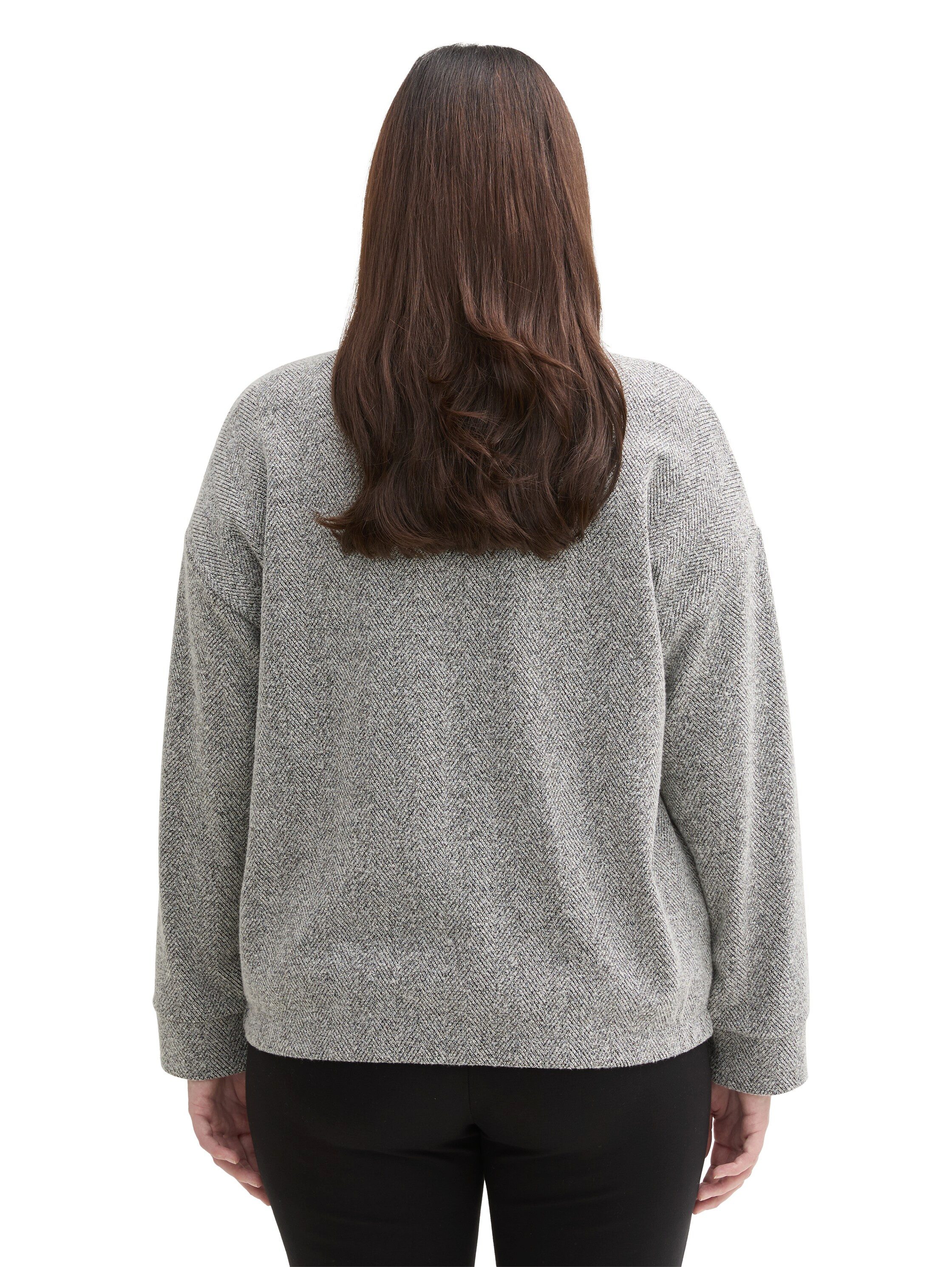 TOM TAILOR MY TRUE ME Sweatvest met visgraatpatroon