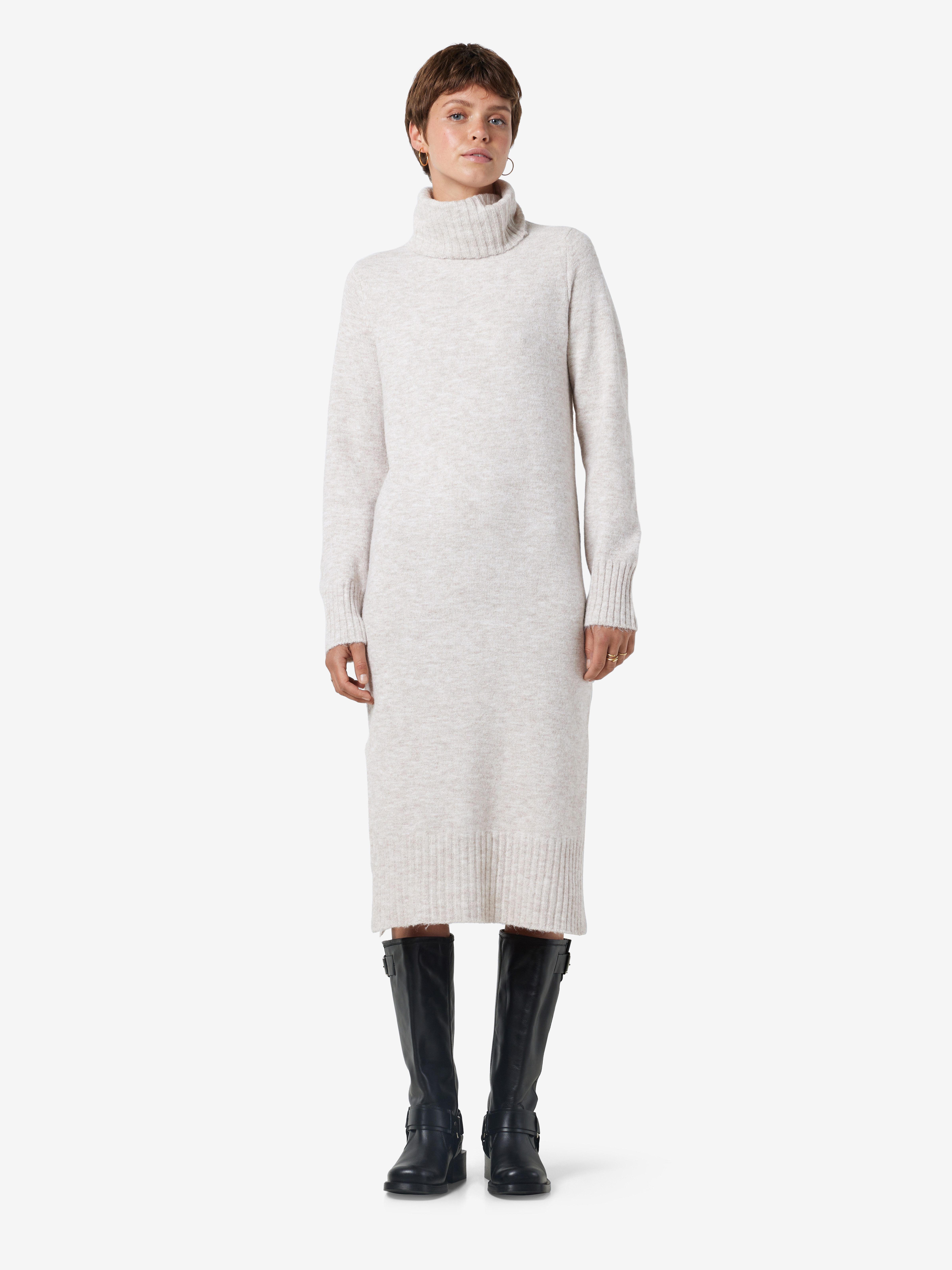 Noisy may Gebreide jurk NMVIOLA L/S ROLLNECK KNIT DRESS FWD NOOS
