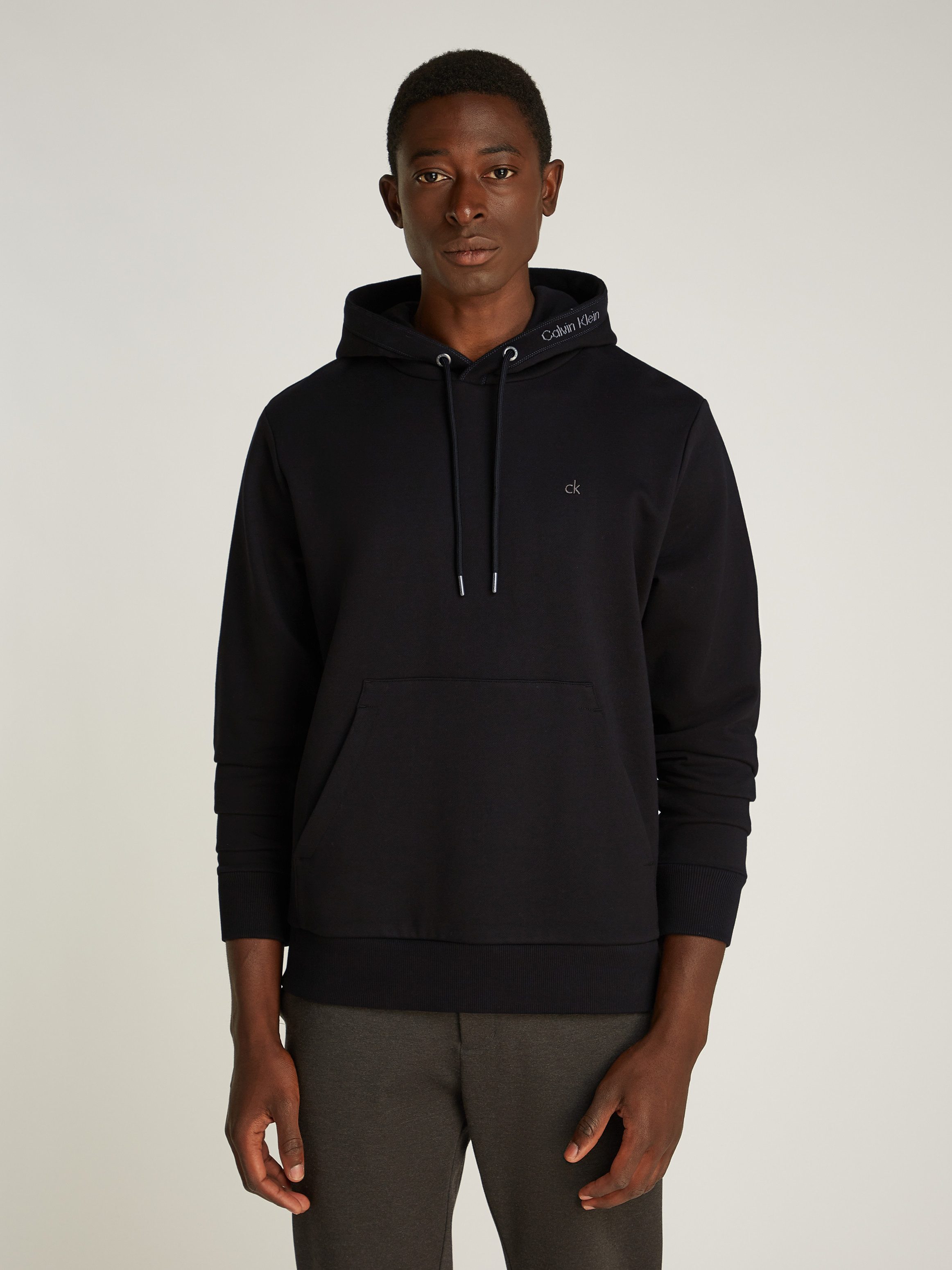 Calvin Klein Hoodie NECK LOGO HOODIE met logo-inscriptie op de capuchon