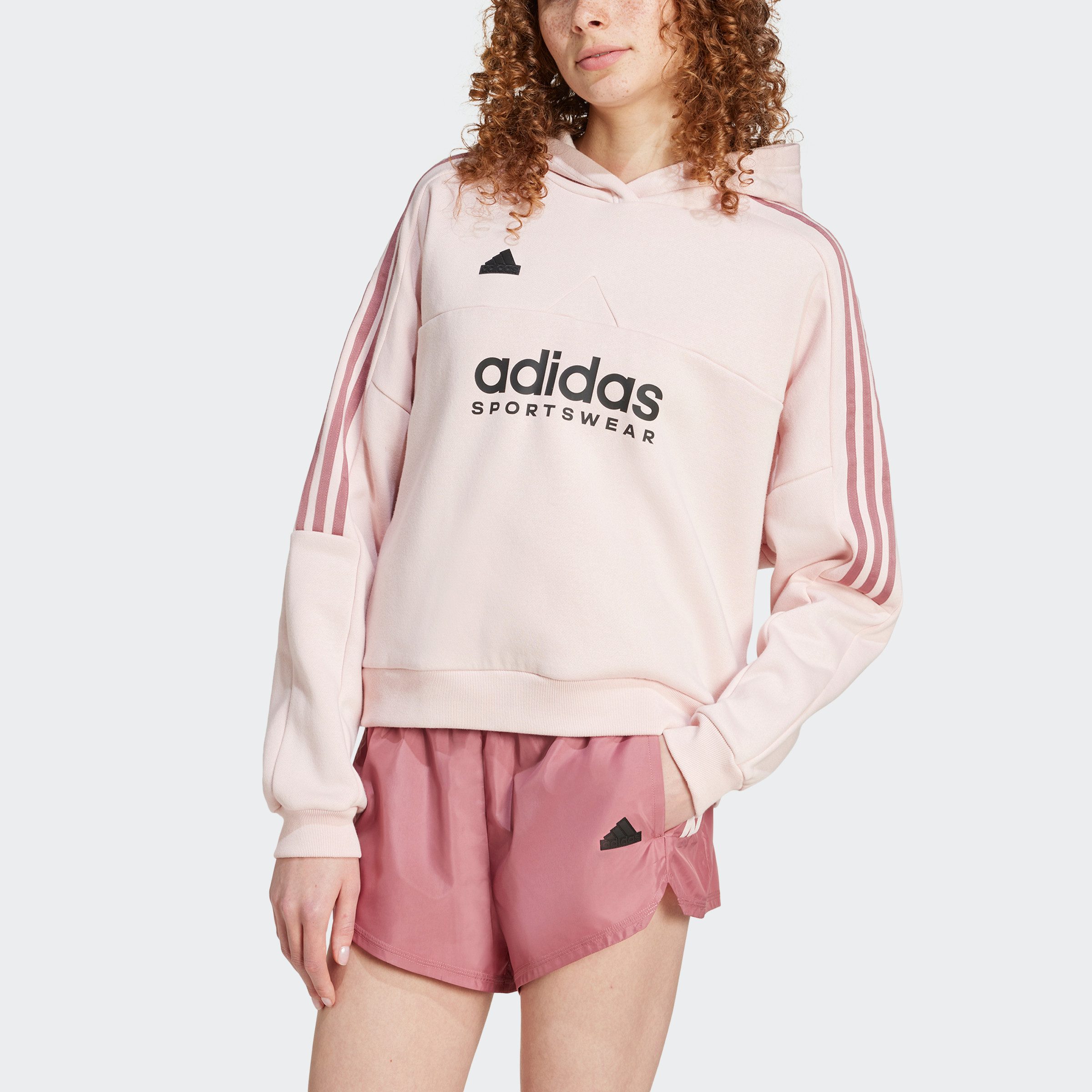 adidas Sportswear Hoodie W TIRO FL HD dames vesten maat S roze