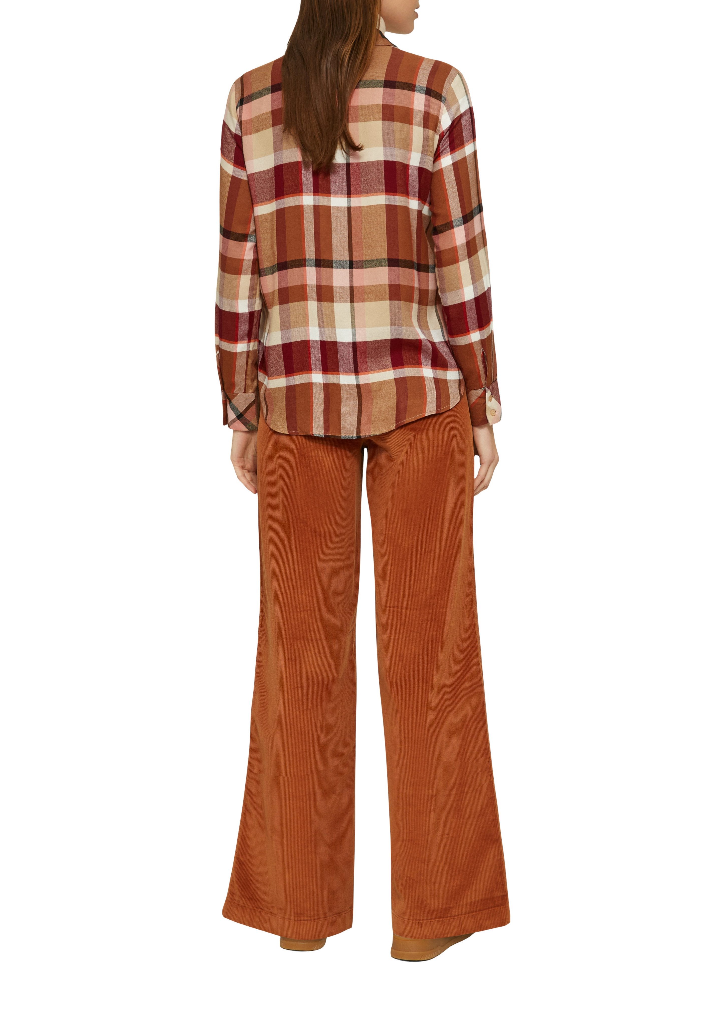 s.Oliver Blouse met lange mouwen met ruitpatroon