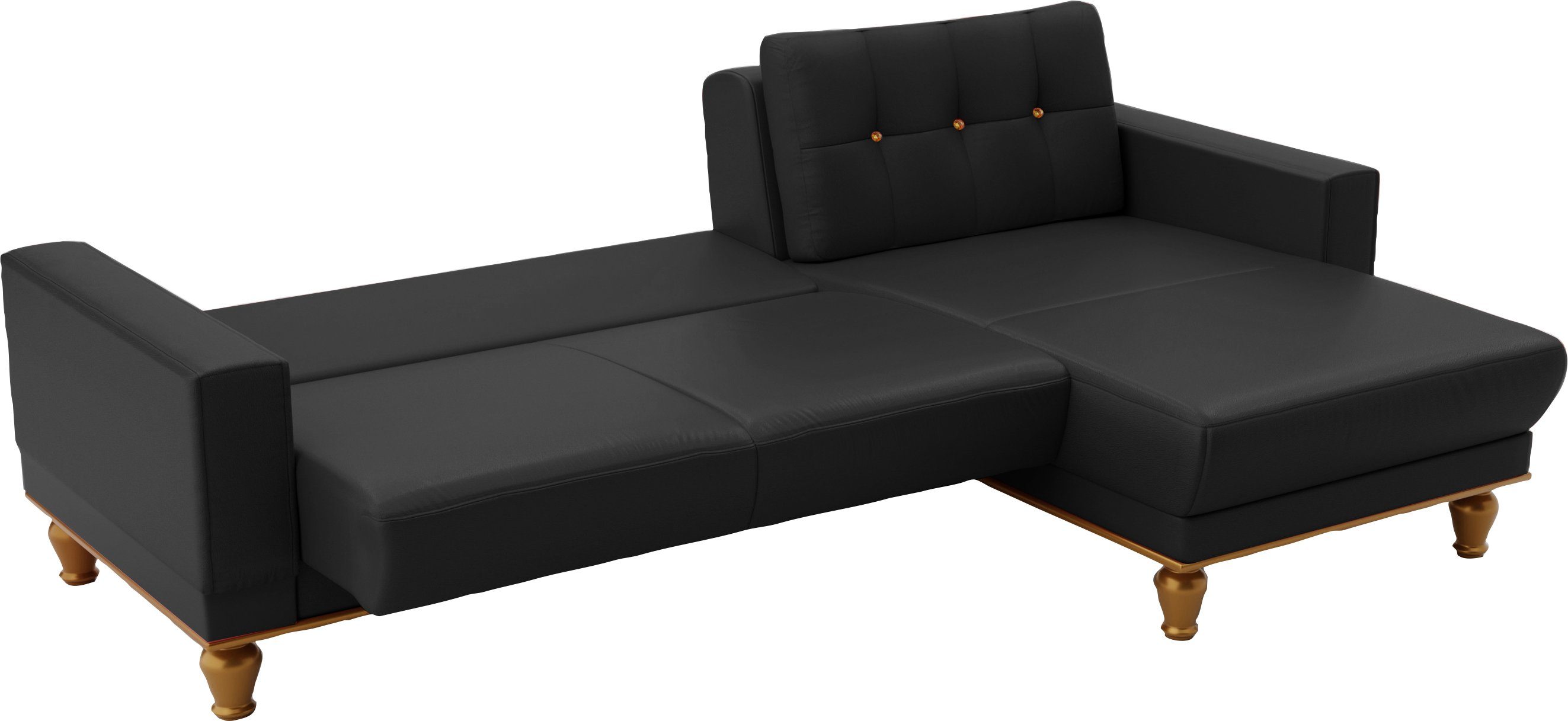 sit&more Hoekbank Orient 5 L-vorm met strassteentjes, naar keuze met slaapfunctie en bedkist