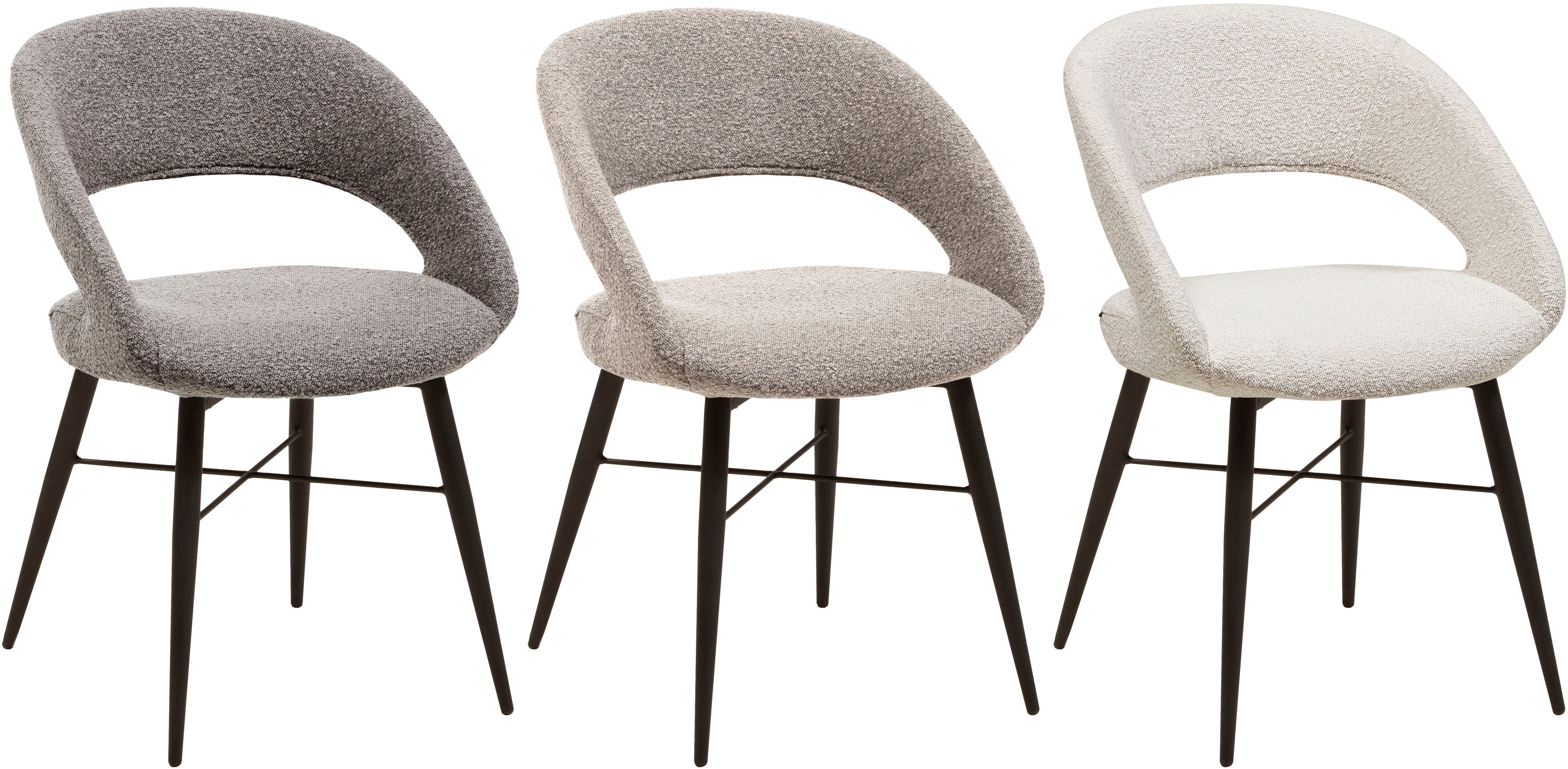OMG Design Eetkamerstoel Marley met modern cut-out, bouclé bekleding (set)