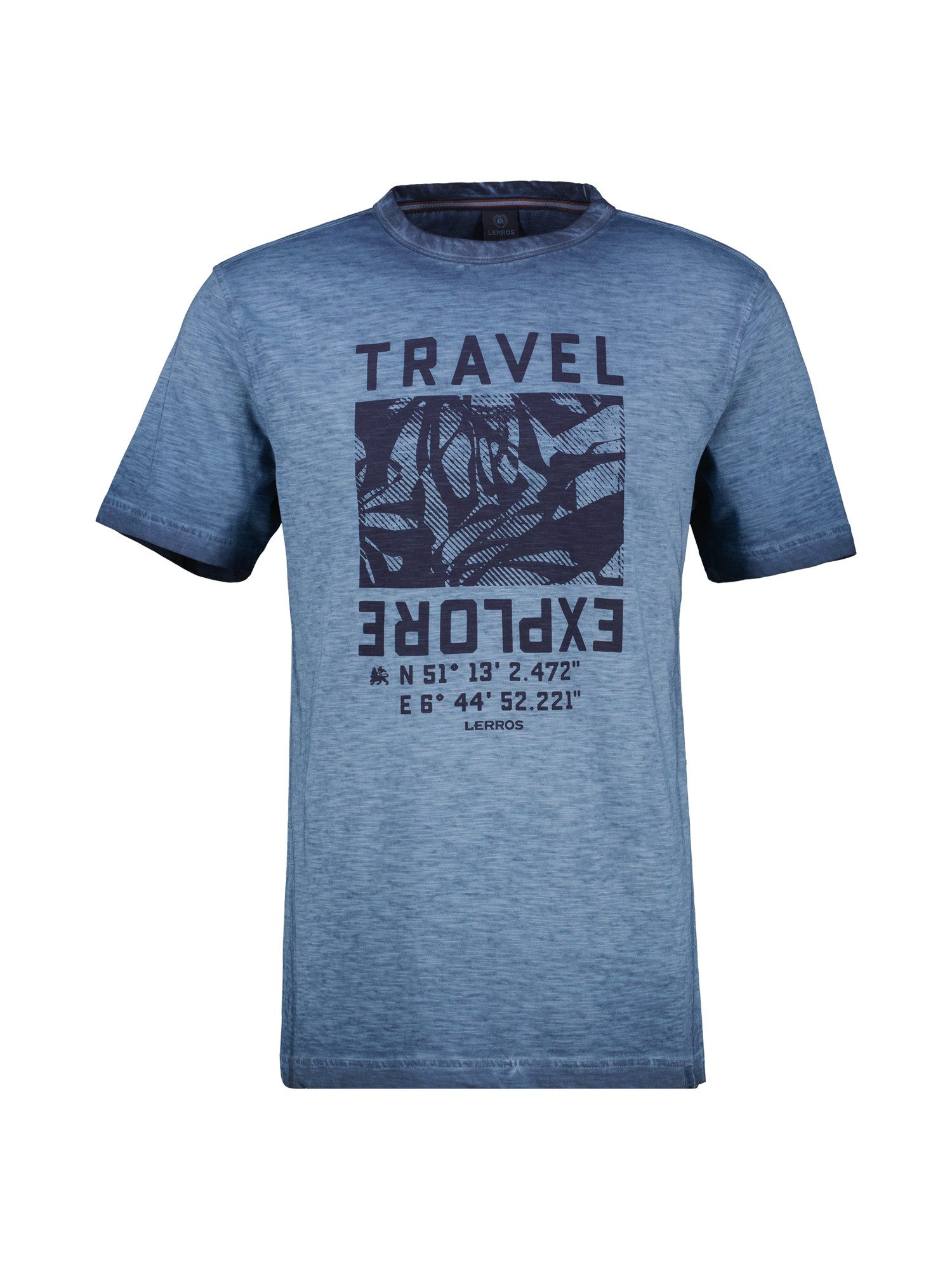 Lerros T-shirt LERROS modieus heren T-shirt met borstprint