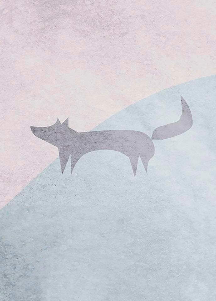 Komar Wanddecoratie Wild and Free Fox Wanddecoratie - zonder lijst (1 stuk)