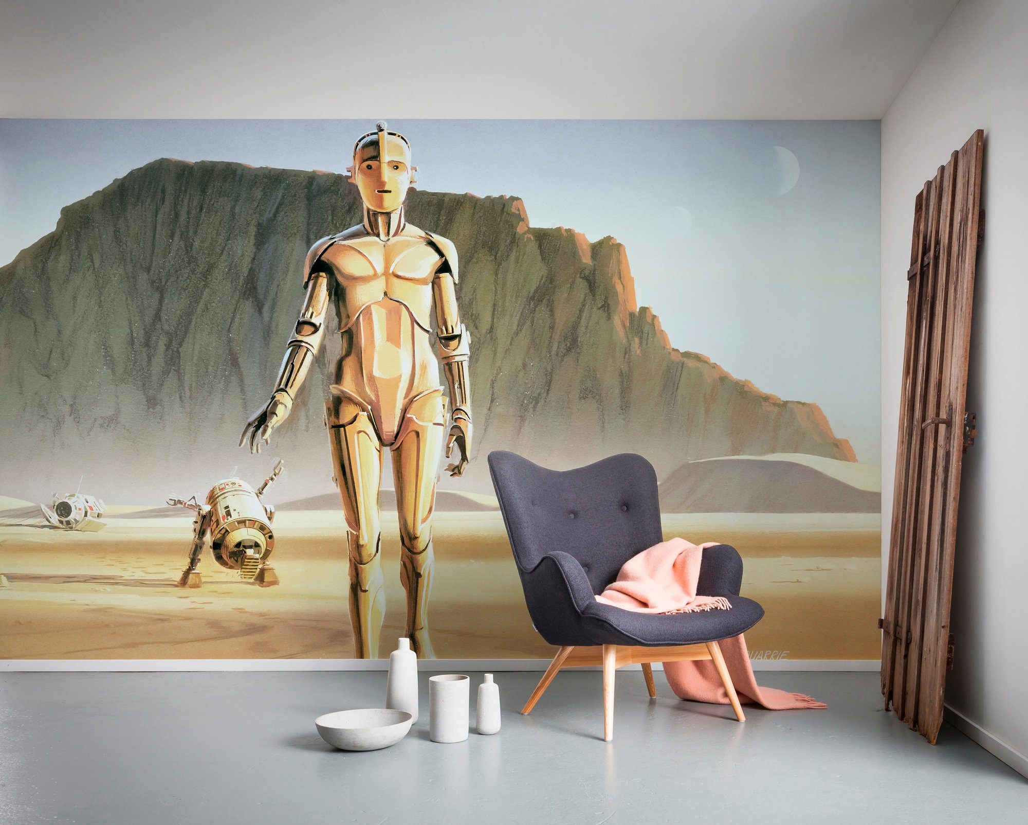 Komar Vliesbehang Star Wars Classic RMQ Droids (set)