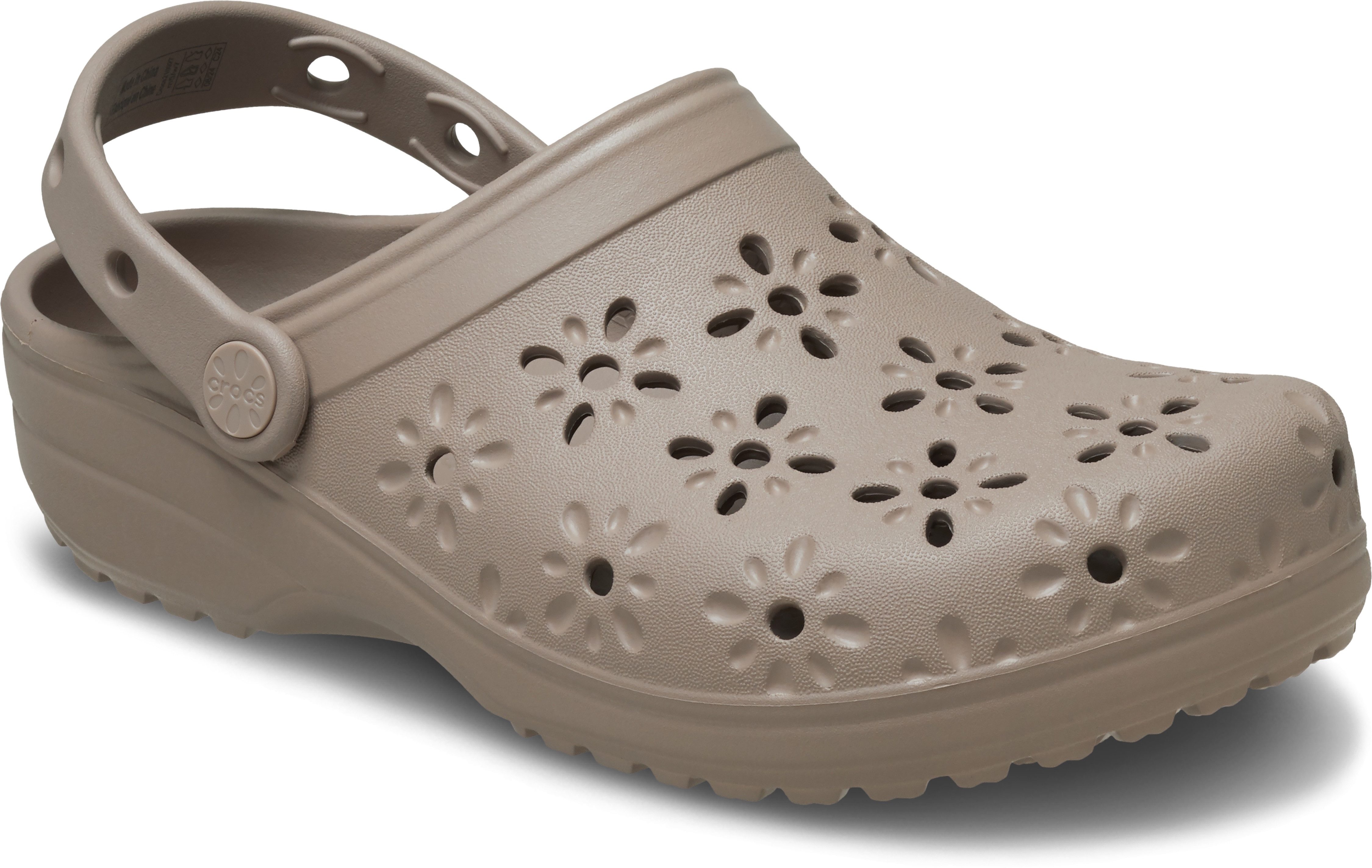Crocs Clogs Classic Floral Cut Out Clog dames clogs maat 36 bruin